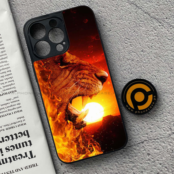 iPhone 15 Pro - Tiger Series - Premium Metal Printed soft Bumper shock Proof Case