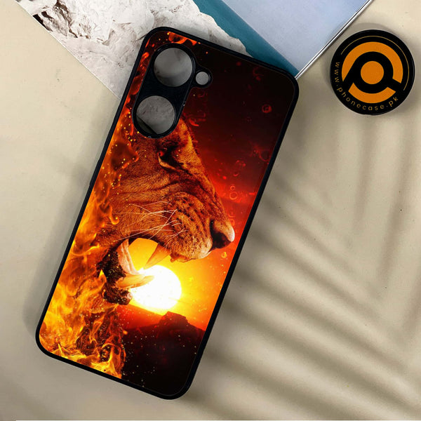 Vivo Y03 / Y18 / Y03T - Tiger Design 1- Premium Printed Metal soft Bumper shock Proof Case CS-34003