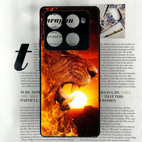 Infinix Note 40 Pro Plus - Tiger Series - Premium Metal Printed soft Bumper shock Proof Case
