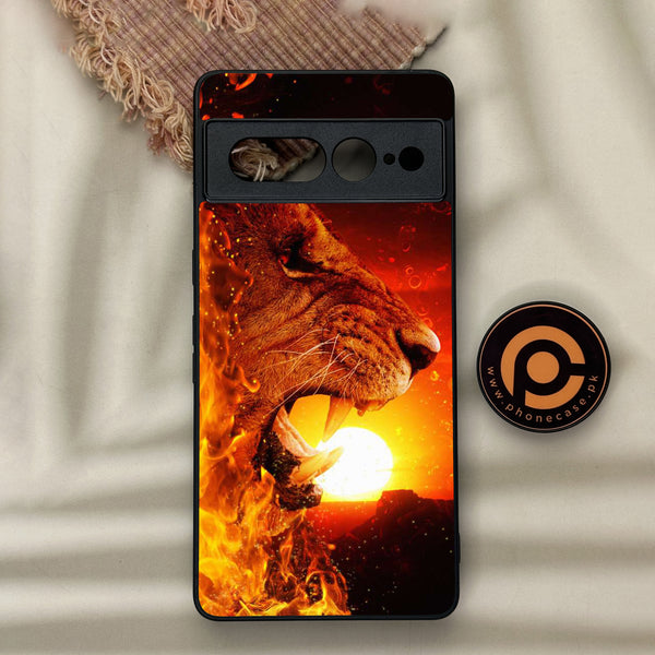 Google Pixel 7 Pro - Tiger Series - Premium Metal Printed soft Bumper Shock Proof Case