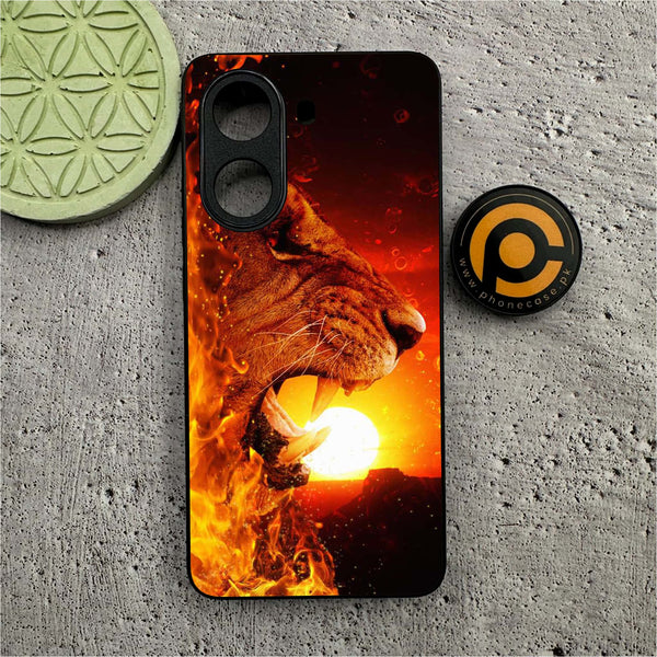 Xiaomi Redmi Turbo 4 - Tiger Design 1  - Premium Metal Printed soft Bumper shock Proof Case  CS-38453