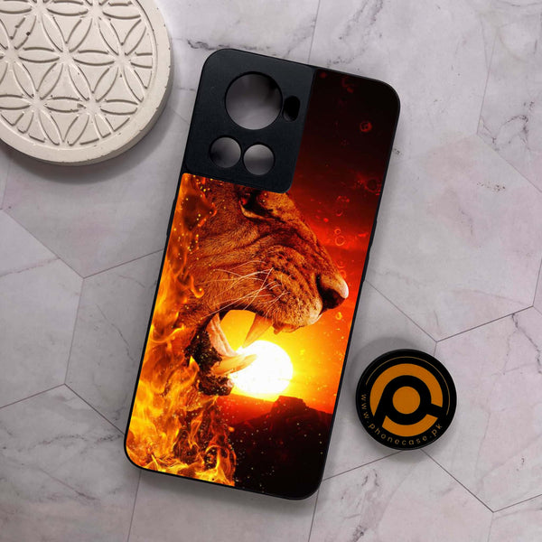 OnePlus 10R -   Tiger Series -  Premium Metal Printed soft Bumper shock Proof Case