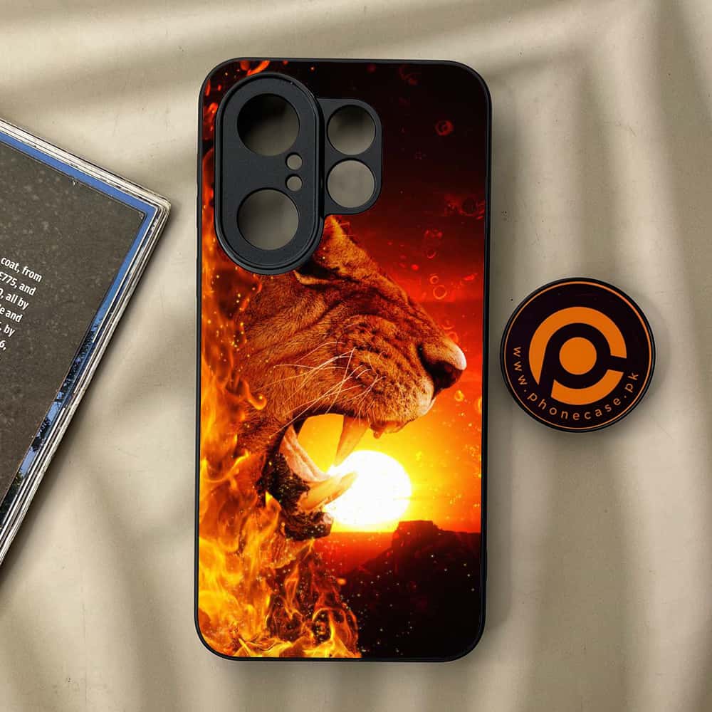 Vivo X200 FE - Tiger Series - Premium Metal Printed soft Bumper Shock Proof Case