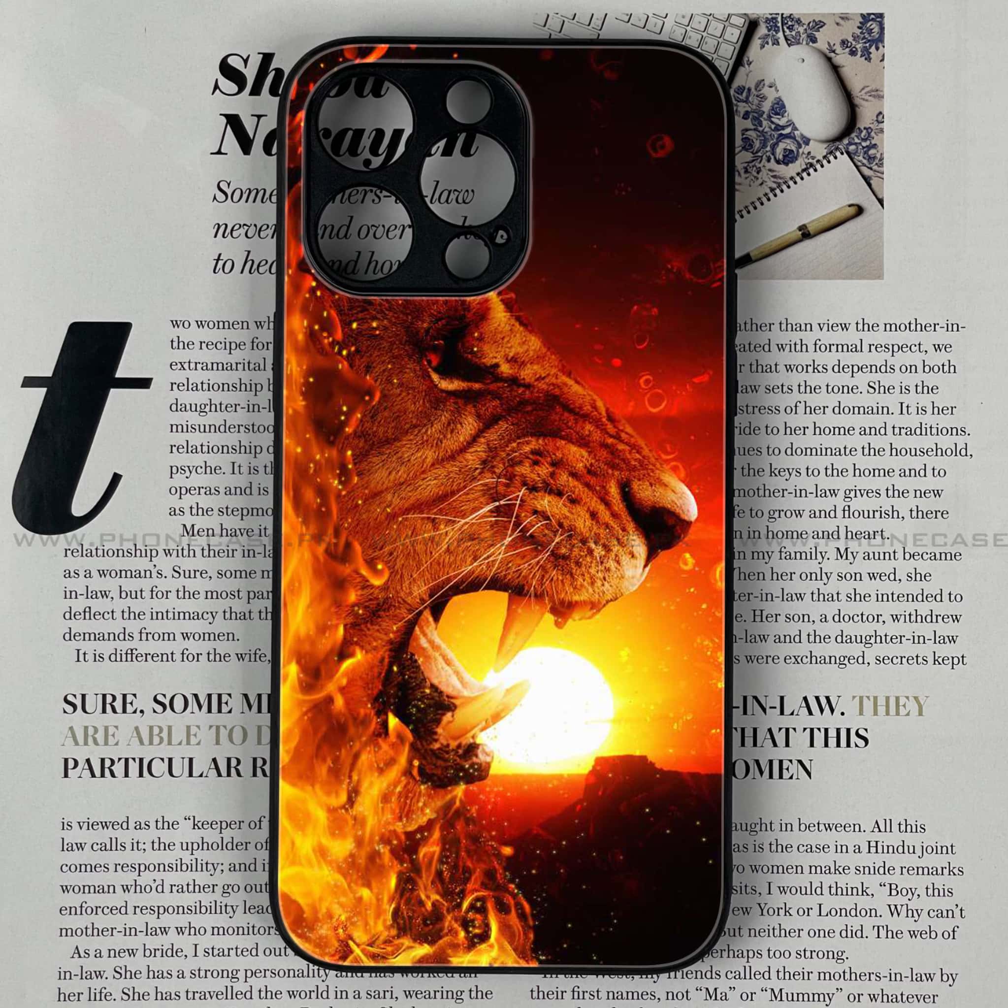 iPhone 13 Pro Max  - Tiger Art Series - Premium Metal Printed soft Bumper shock Proof Case