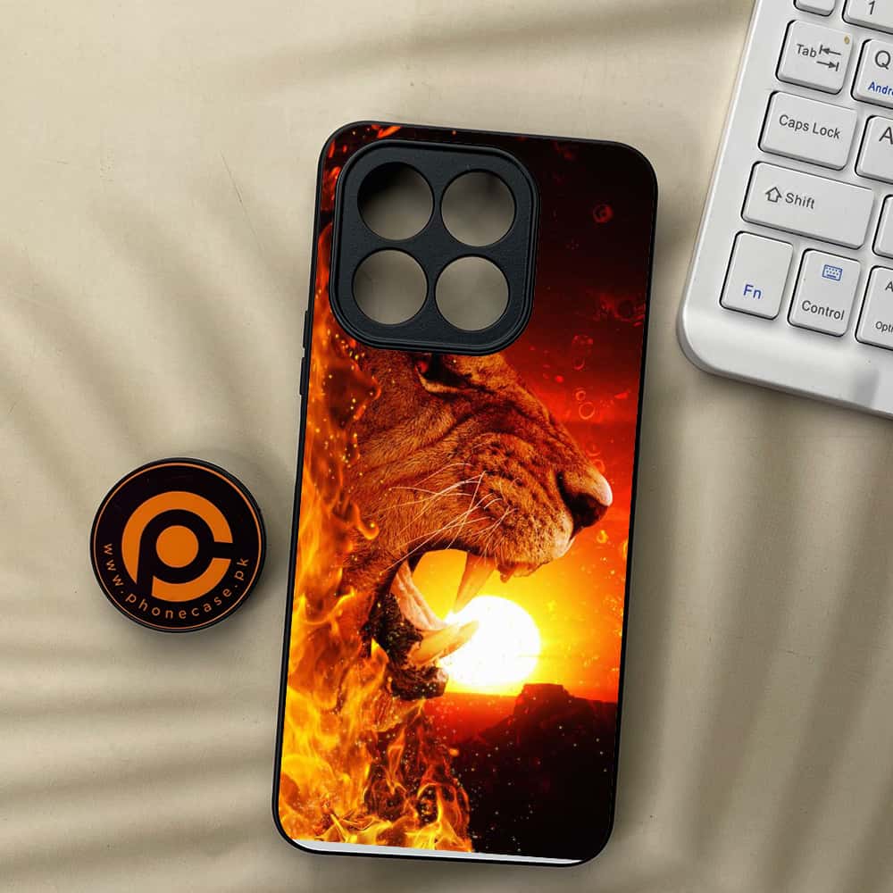 Honor X5b - Tiger Series - Premium Metal  Printed soft Bumper shock Proof Case