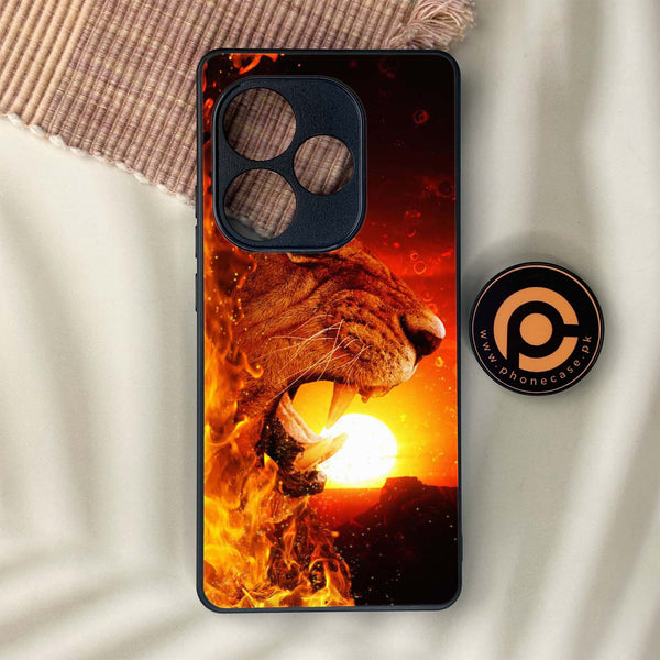 Realme GT 6 - Tiger Series - Premium Metal Printed soft Bumper shock Proof Case