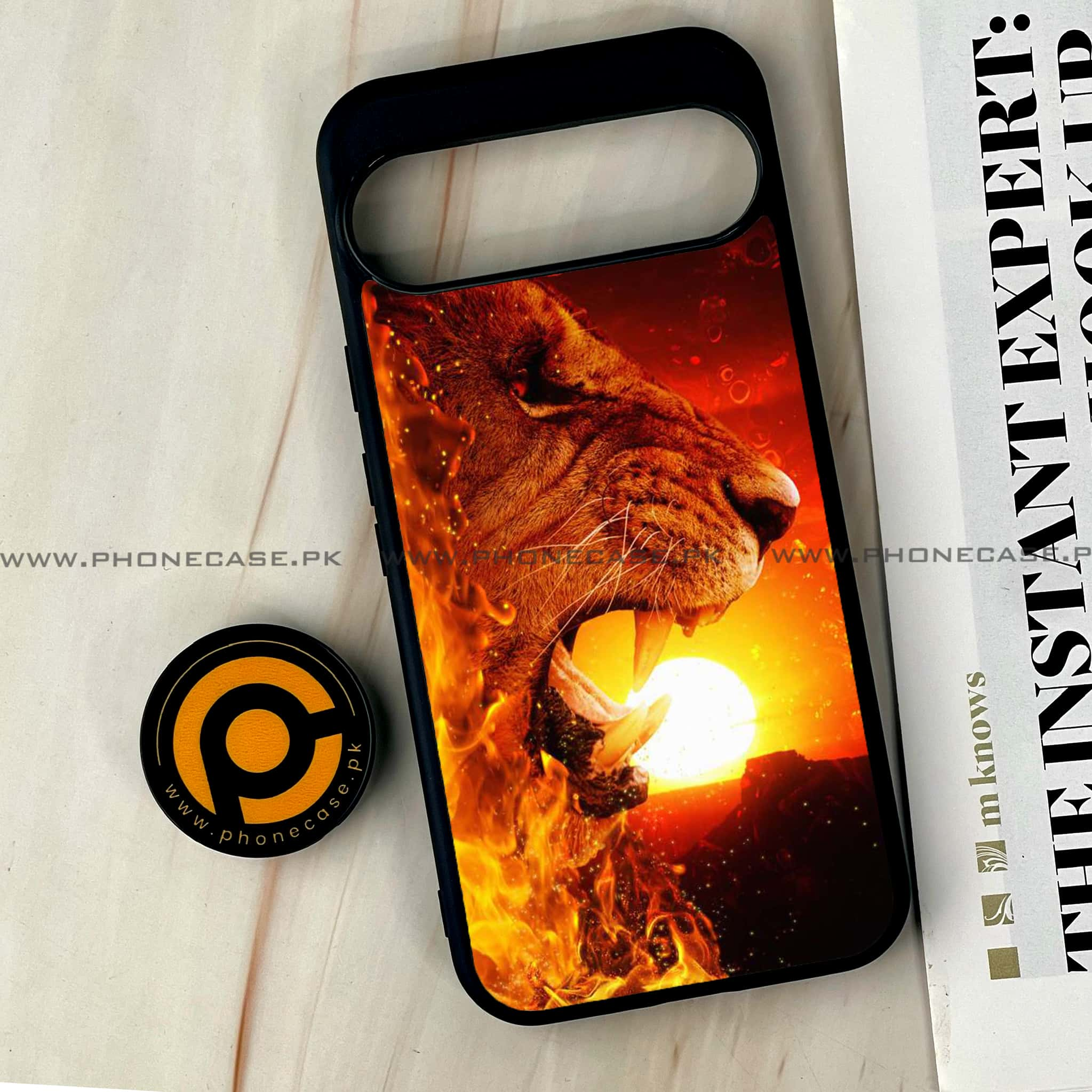 Google Pixel 9 Pro XL - Tiger Series - Premium Printed Glass soft Bumper shock Proof Case