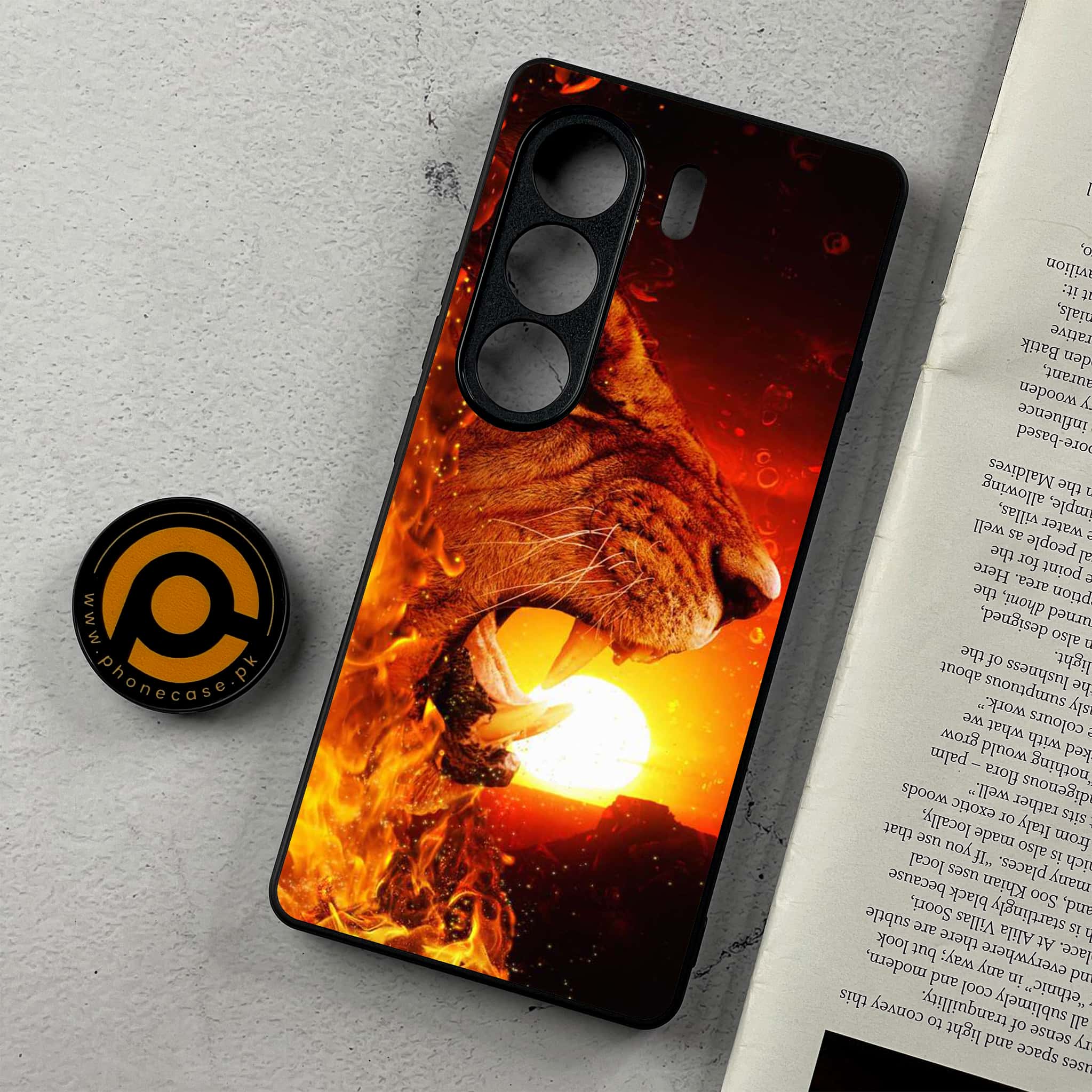 Tecno Camon 40 Pro - Tiger Series - Premium Metal Printed Soft Bumper Shockproof Case