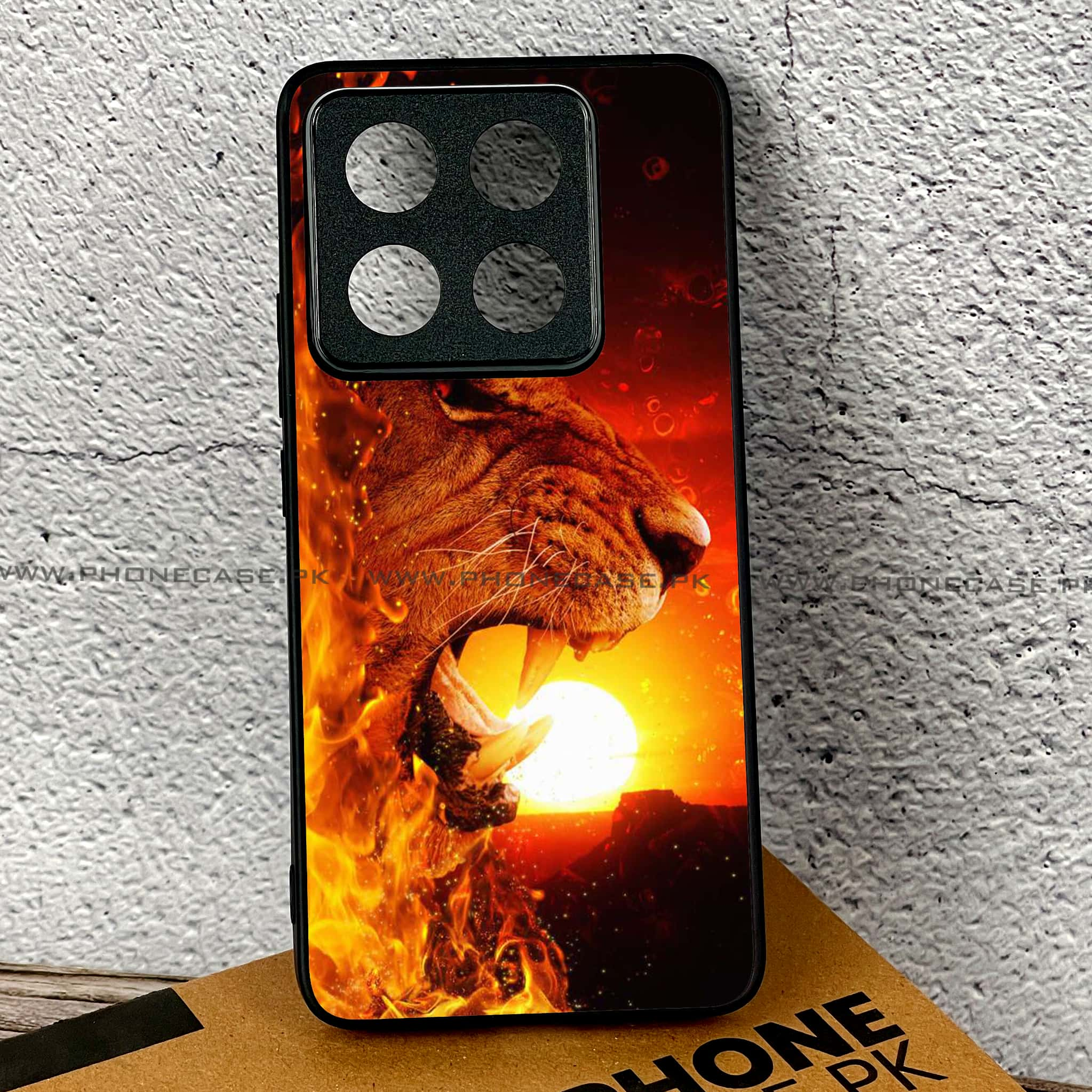 Xiaomi 14T - Tiger Series - Premium Printed Glass soft Bumper shock Proof Case