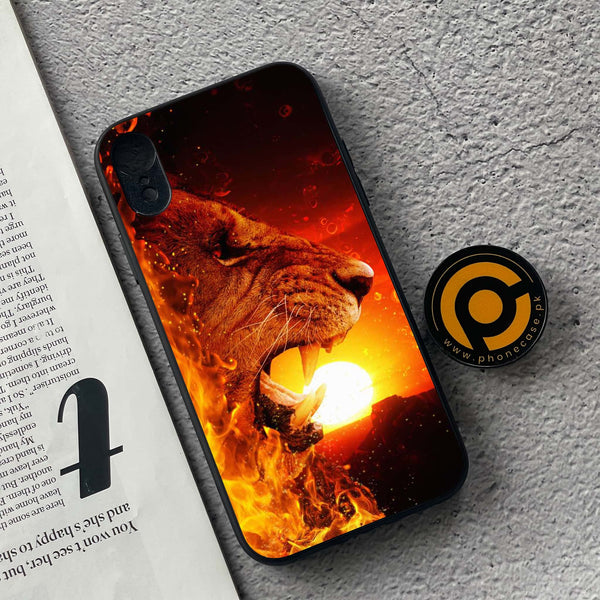 iPhone XR -Tiger Series - Premium Metal Printed soft Bumper shock Proof Case