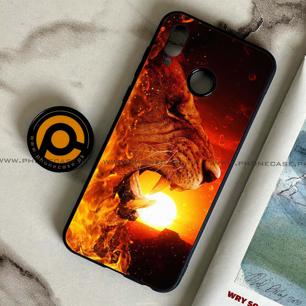 Huawei Honor Play - Tiger Series - Premium Printed Glass soft Bumper shock Proof Case