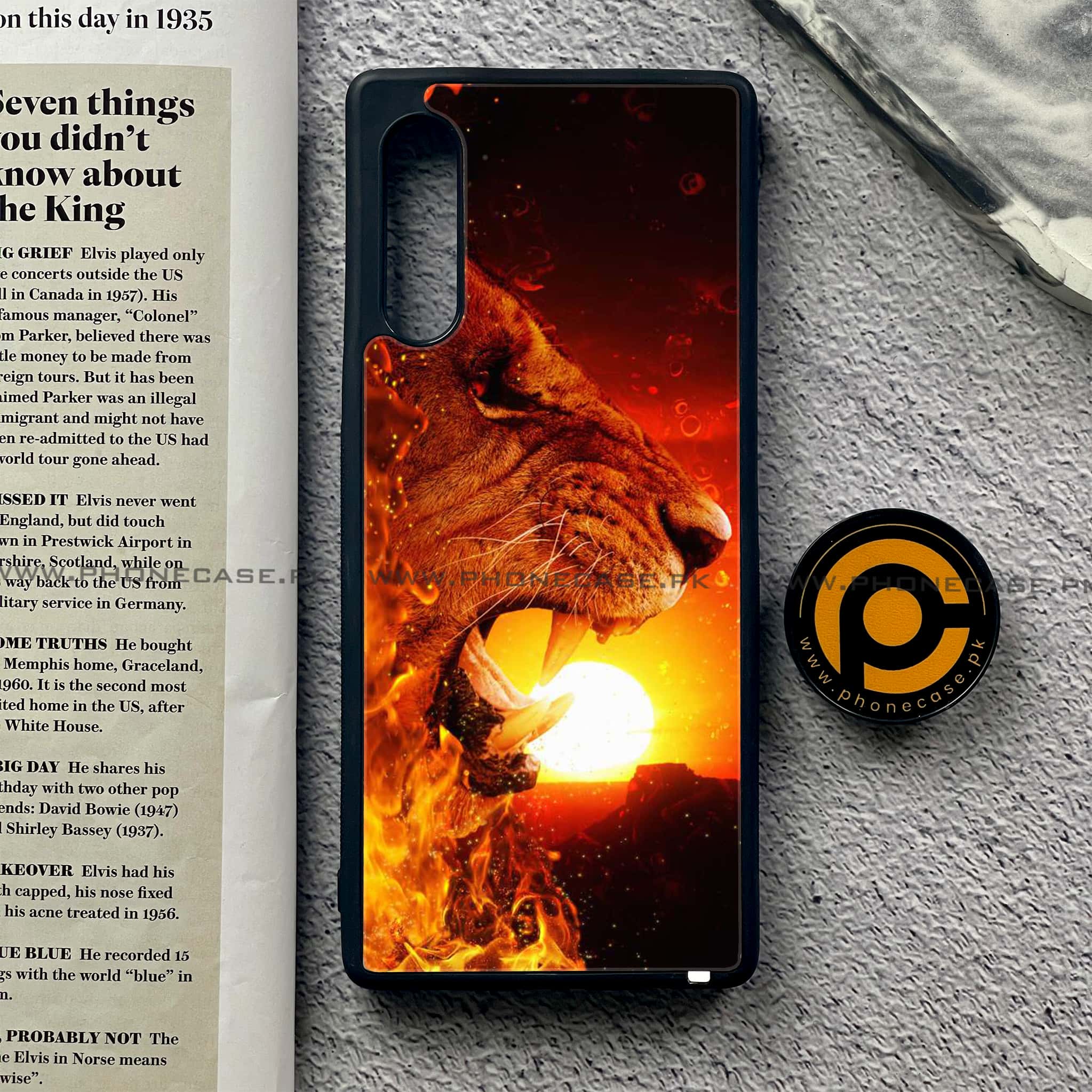 LG G9 - Tiger Series - Premium Metal Printed soft Bumper shock Proof Case