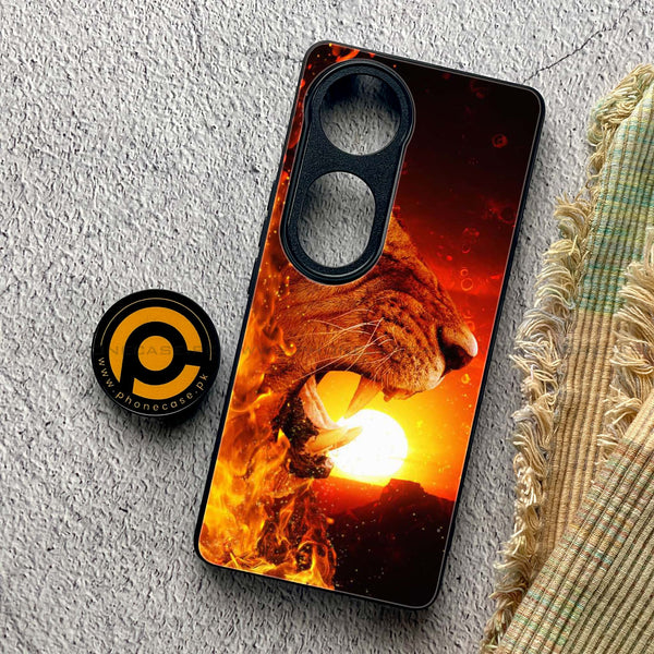 Vivo S19 Pro - Tiger Series - Premium Metal Printed soft Bumper shock Proof Case