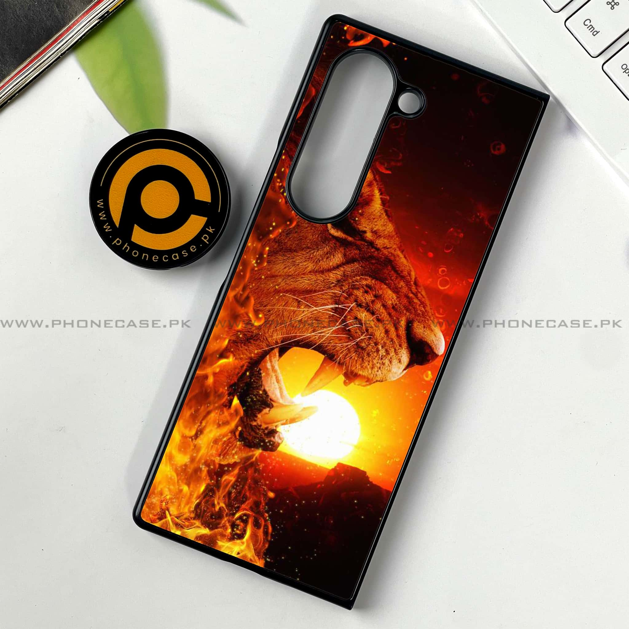 Samsung Galaxy Z Fold 6 - Tiger Series - Premium Printed Metal soft Bumper shock Proof Case