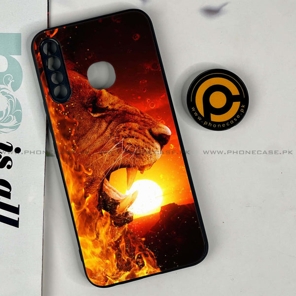 Infinix Hot 8 Lite - Tiger Series - Premium Printed Glass soft Bumper shock Proof Case