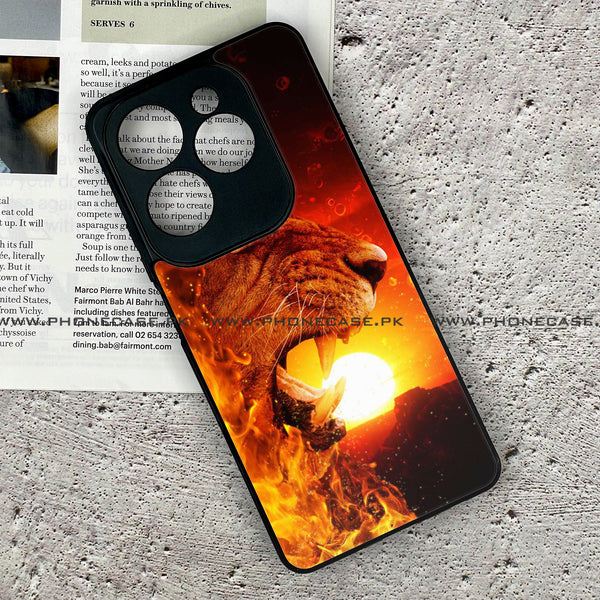 Infinix Hot 40 - Tiger Series - Premium Metal Printed soft Bumper Shock Proof Case