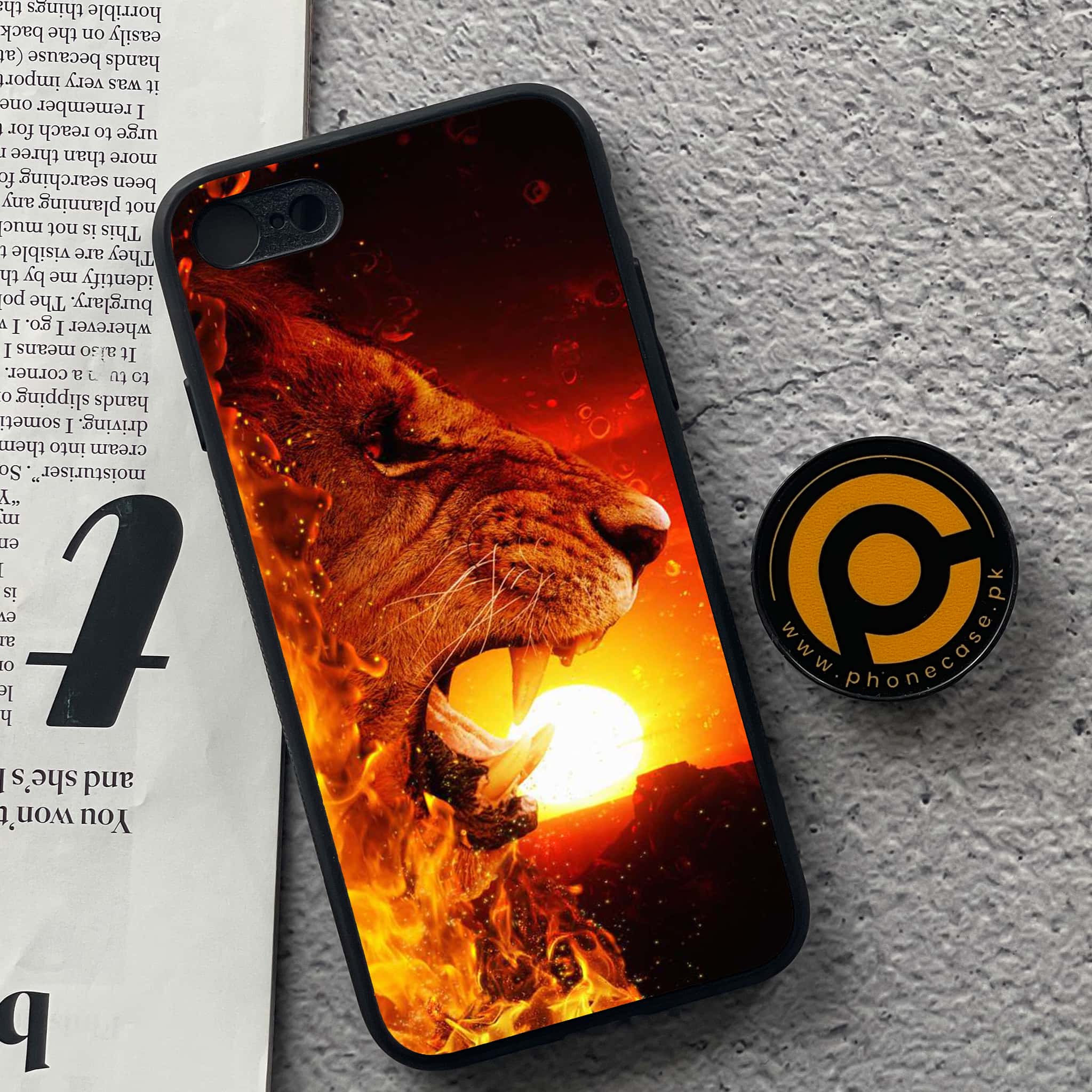 iPhone 7 / 8 - Tiger Art Series - Premium Printed Glass soft Bumper shock Proof Case