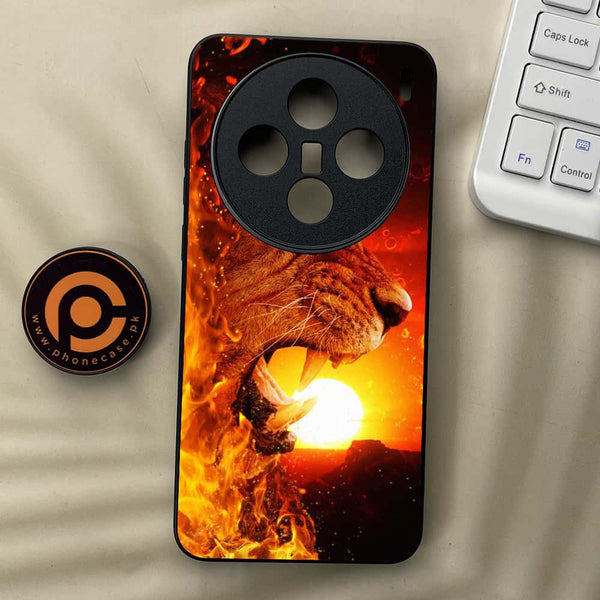 Vivo X200 - Tiger Series - Premium Metal  Printed soft Bumper shock Proof Case