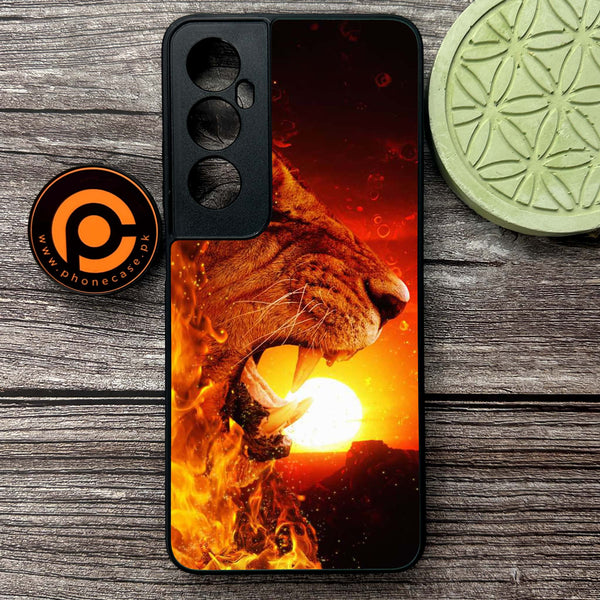 Realme C65  - Tiger Series - Premium Metal Printed soft Bumper shock Proof Case