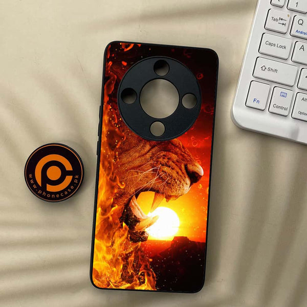 HONOR X9b 5G - Tiger Series - Premium Metal  Printed soft Bumper shock Proof Case