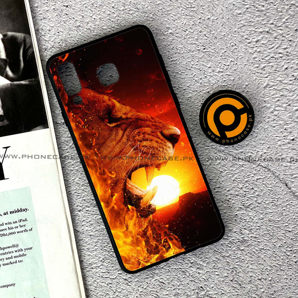 Samsung Galaxy A8 Star(A9 Star) - Tiger Series - Premium Printed Glass soft Bumper shock Proof Case