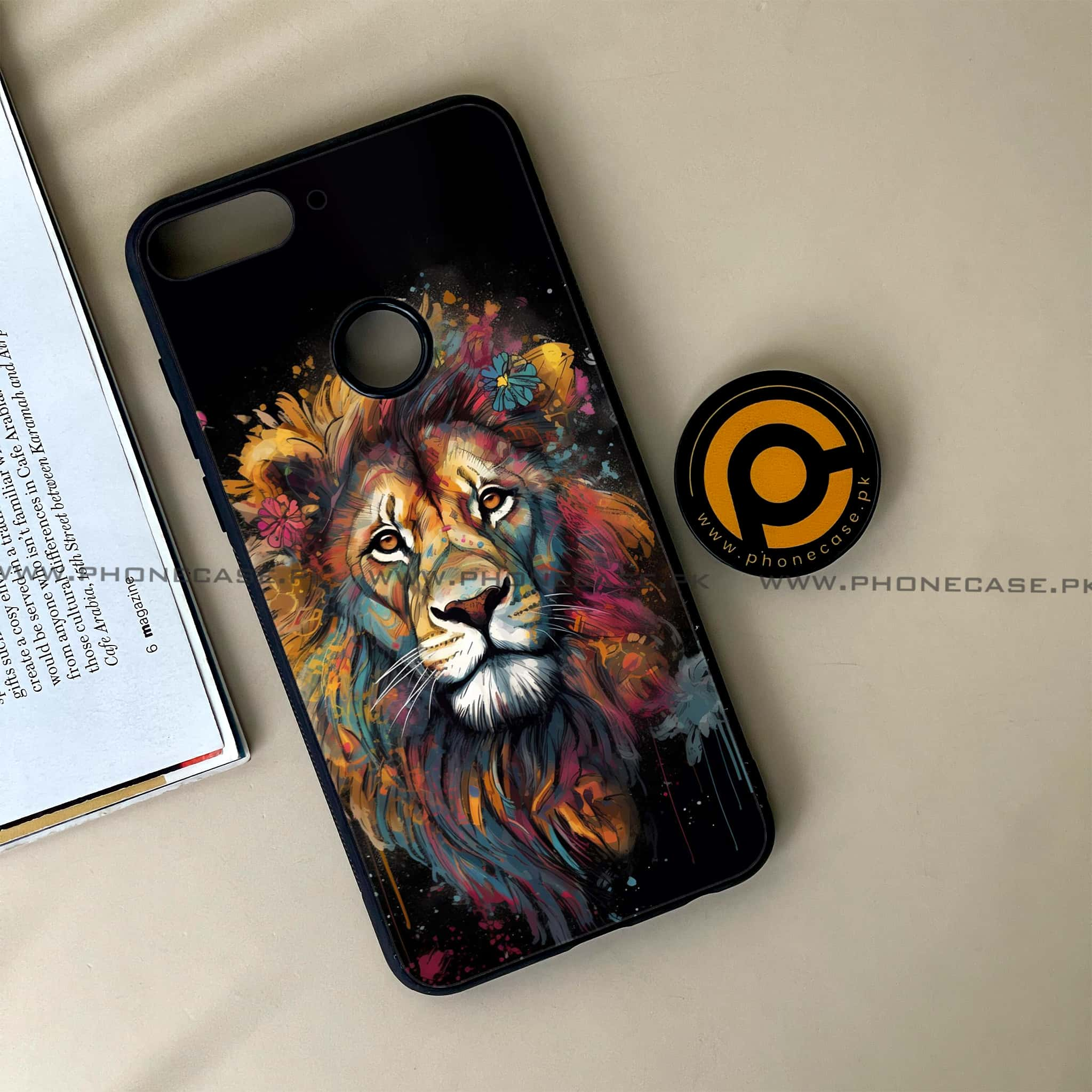 Huawei Y7 Prime (2018) - Tiger 2.0 Series - Premium Printed Glass soft Bumper shock Proof Case