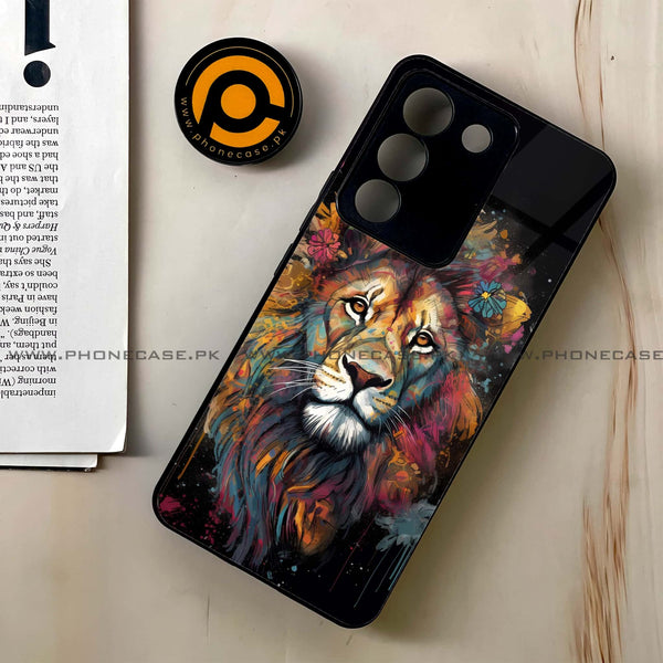 Vivo V29e/ Y200 - Tiger 2.0 Design 10 - Premium Printed Glass soft Bumper shock Proof Case CS-15582