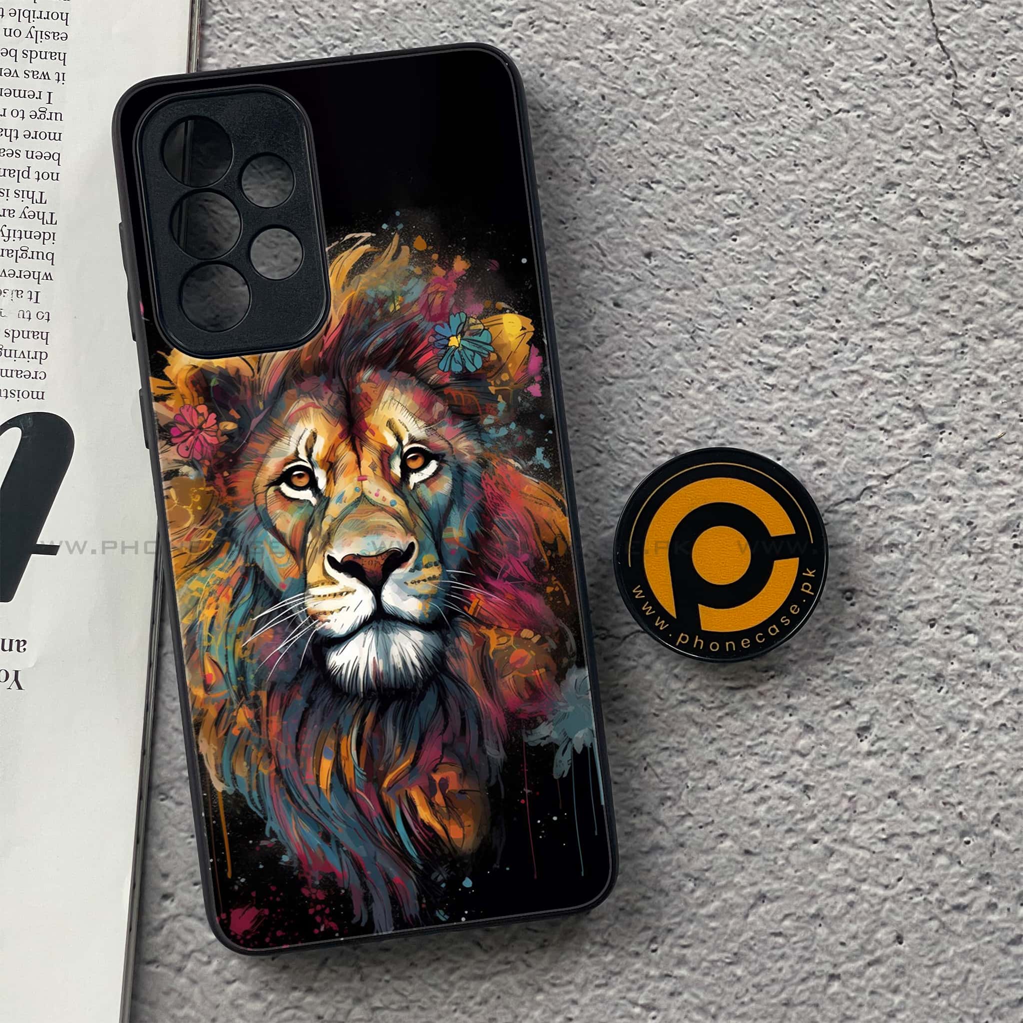 Samsung Galaxy A33- Tiger 2.0 Series - Premium Printed Glass soft Bumper shock Proof Case