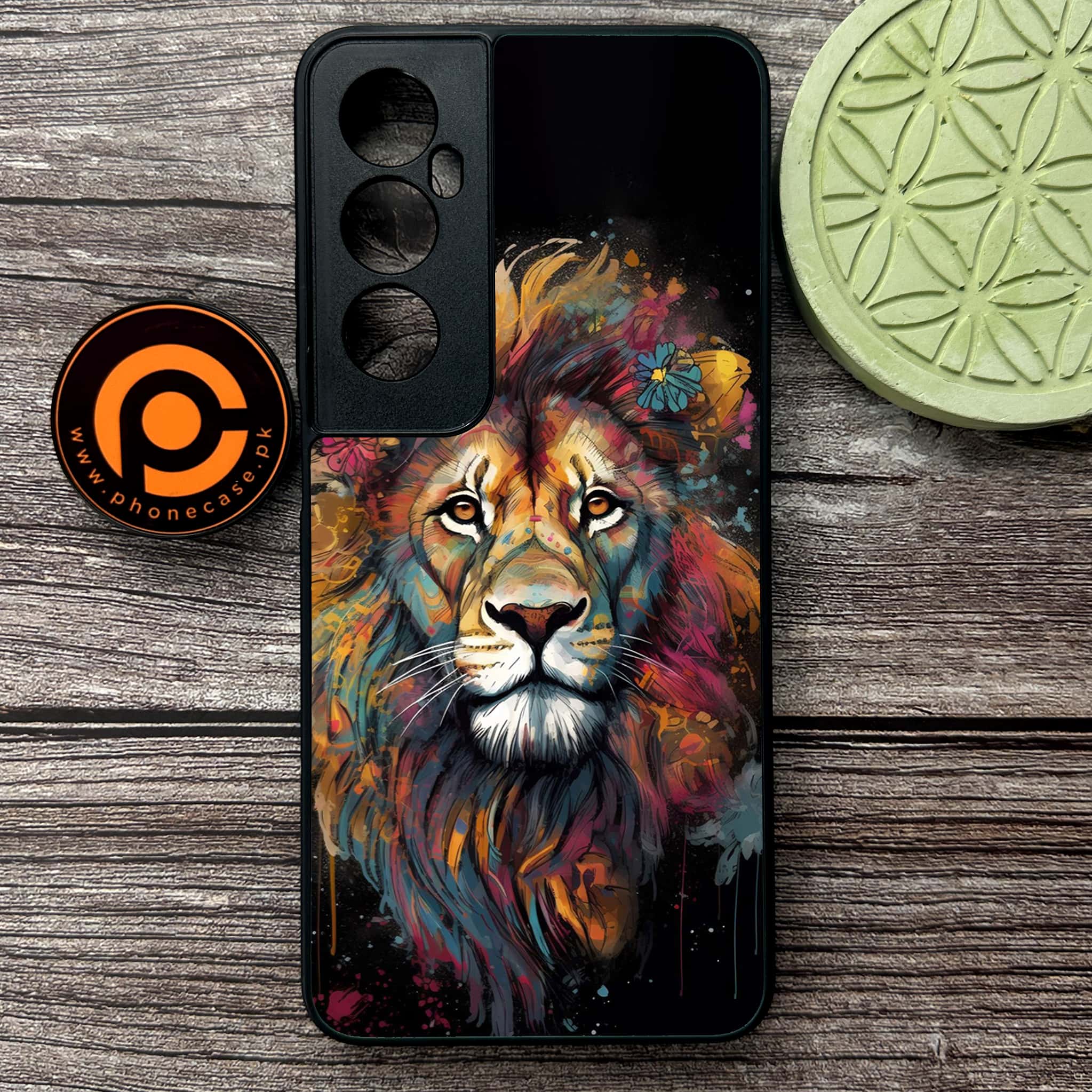 Realme C65  - Tiger 2.0 Series - Premium Metal Printed soft Bumper shock Proof Case