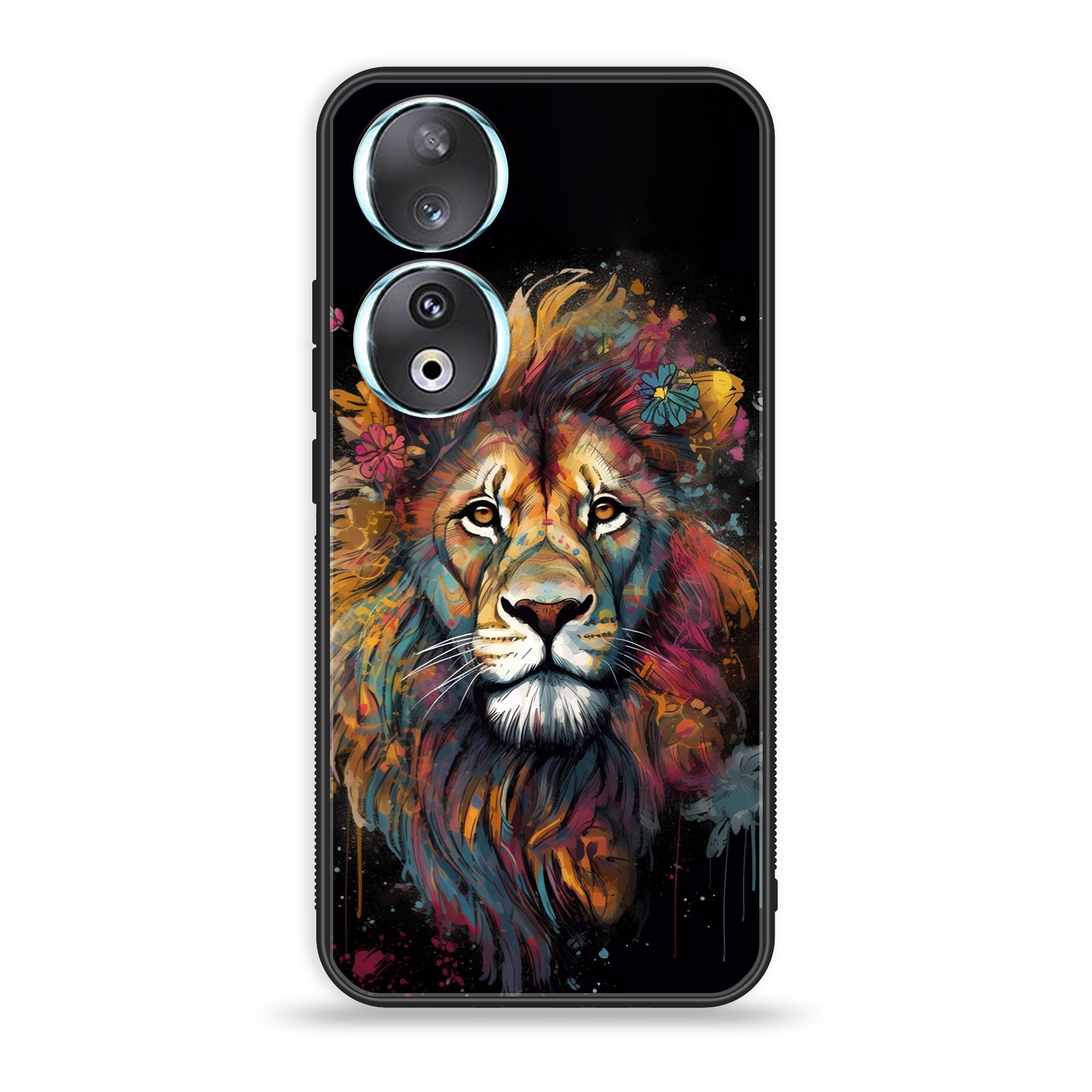 Huawei Honor 90 - Tiger 2.0 Series - Premium Printed Glass soft Bumper shock Proof Case