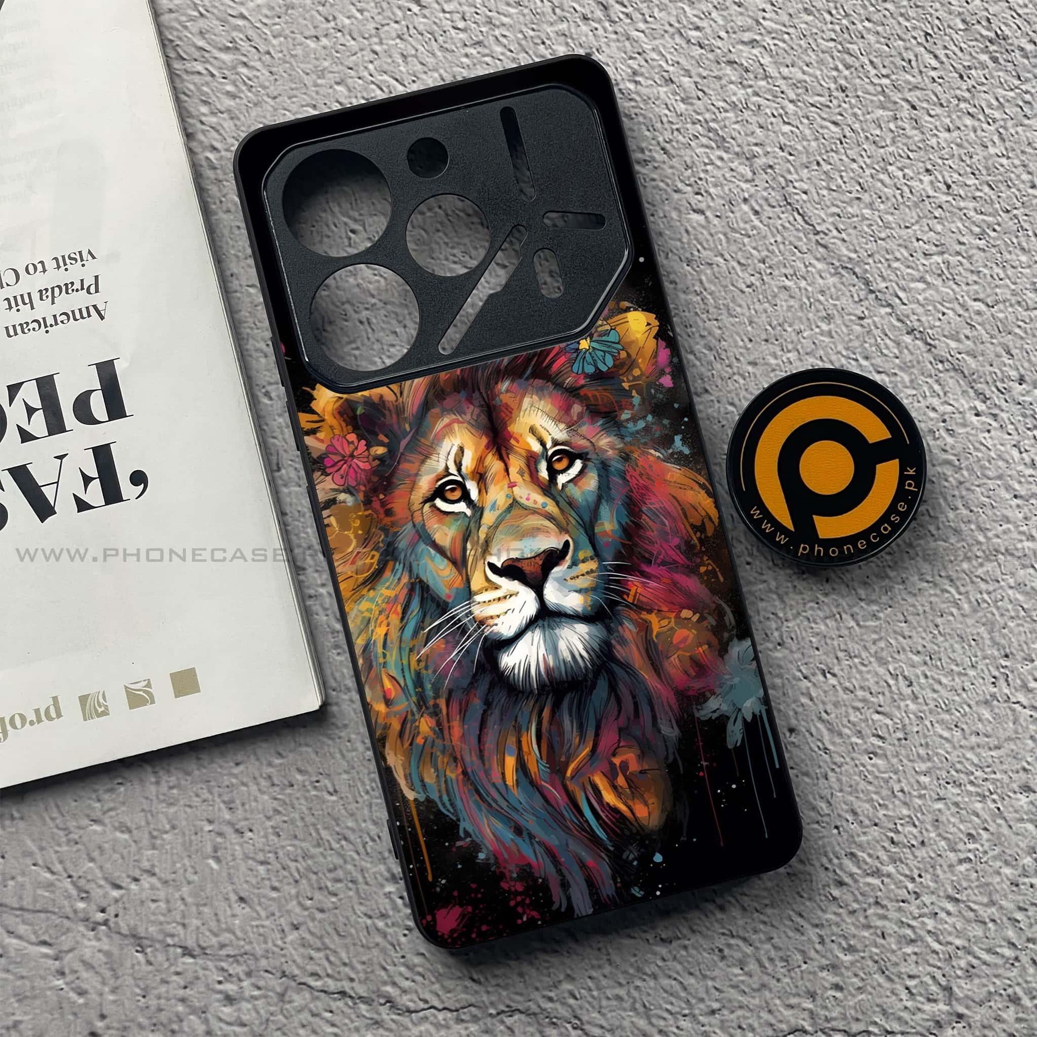 Tecno Pova 6 - Tiger 2.0 Series - Premium Printed Glass soft Bumper shock Proof Case
