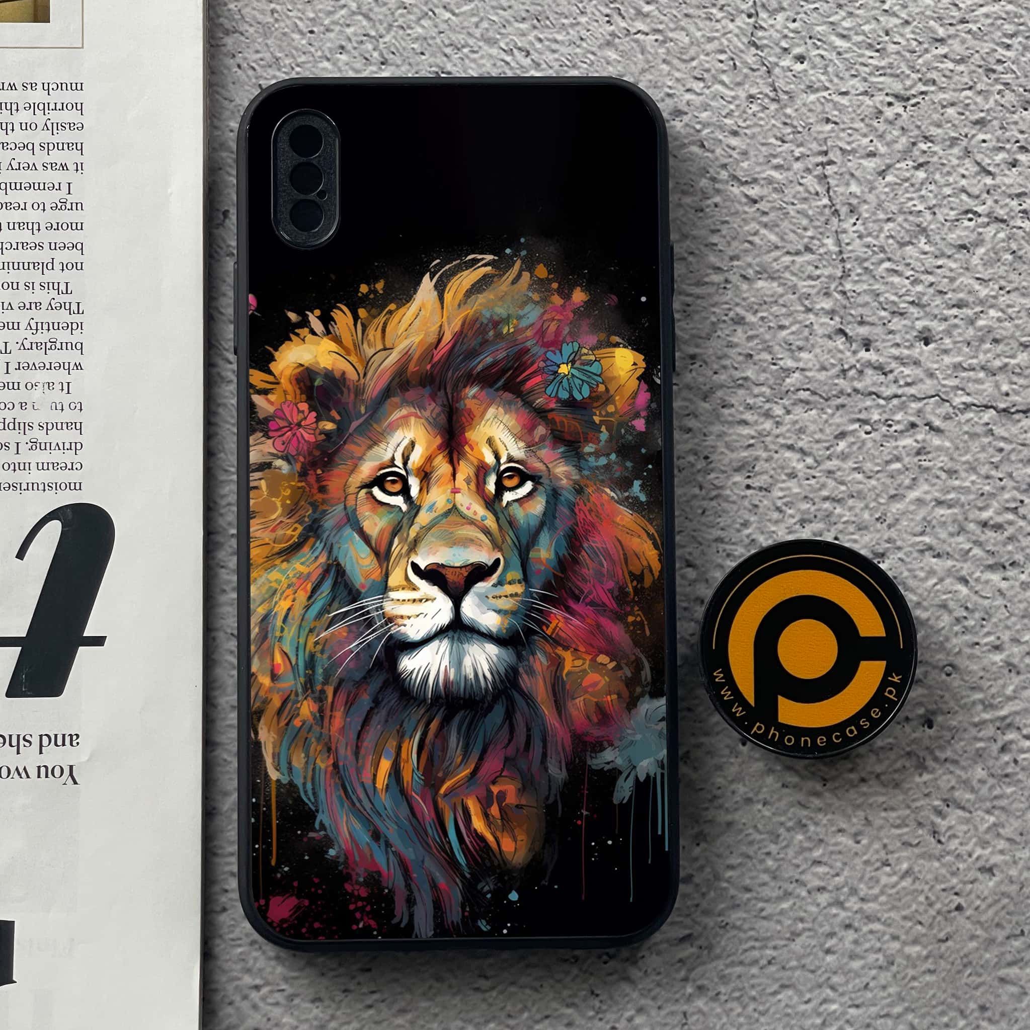 iPhone XS Max - Tiger Series 2.0 - Premium Metal Printed soft Bumper shock Proof Case
