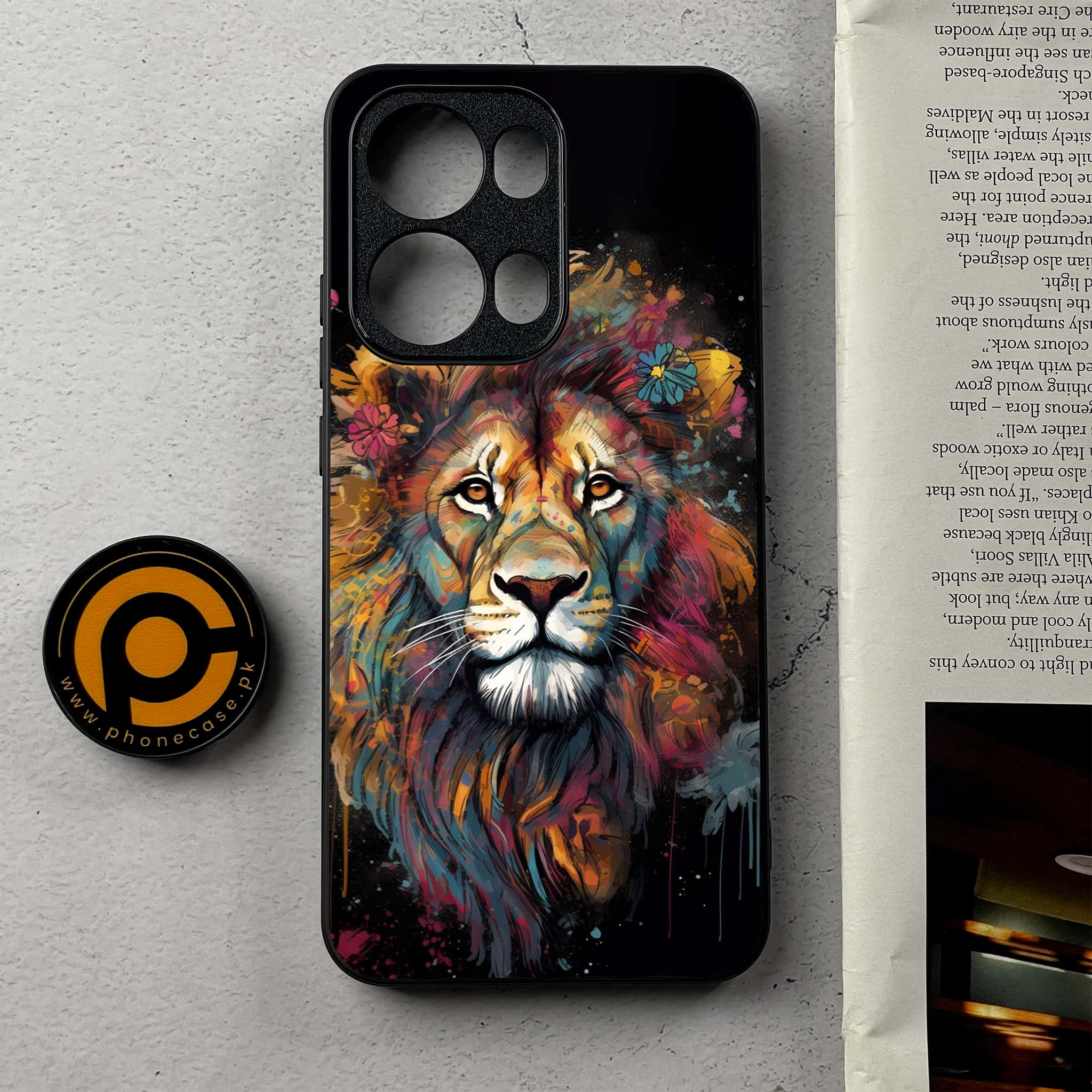 Oppo Reno 13 Pro - Tiger 2.0 Series - Premium Metal Printed Soft Bumper Shockproof Case