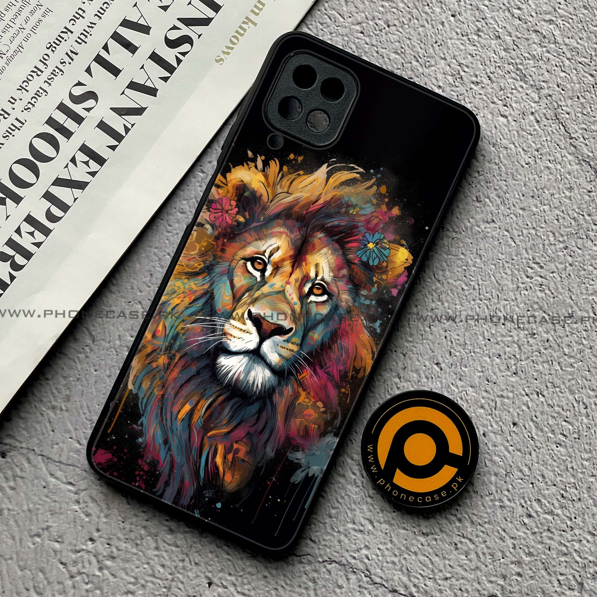 Samsung Galaxy A12 / A12 Nacho - Tiger 2.0 Series - Premium Printed Glass soft Bumper shock Proof Case