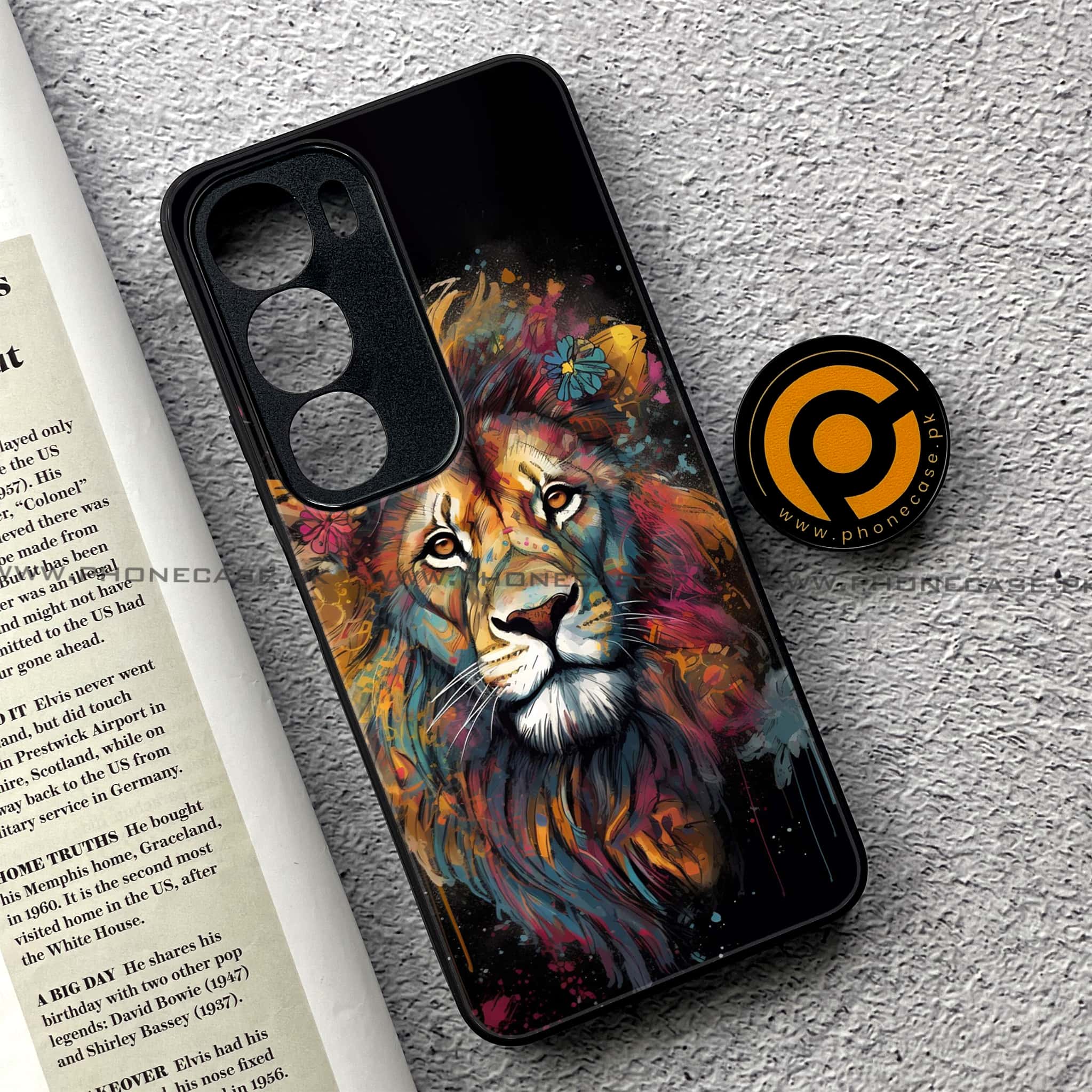 Vivo Y19s - Tiger 2.0 Series - Premium Printed Glass soft Bumper shock Proof Case