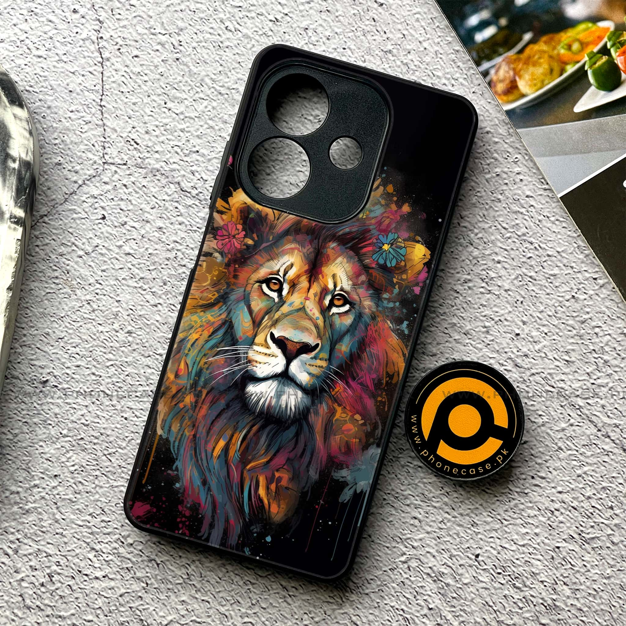 Oppo A3 2024 - Tiger 2.0 Series - Premium Printed Glass soft Bumper shock Proof Case