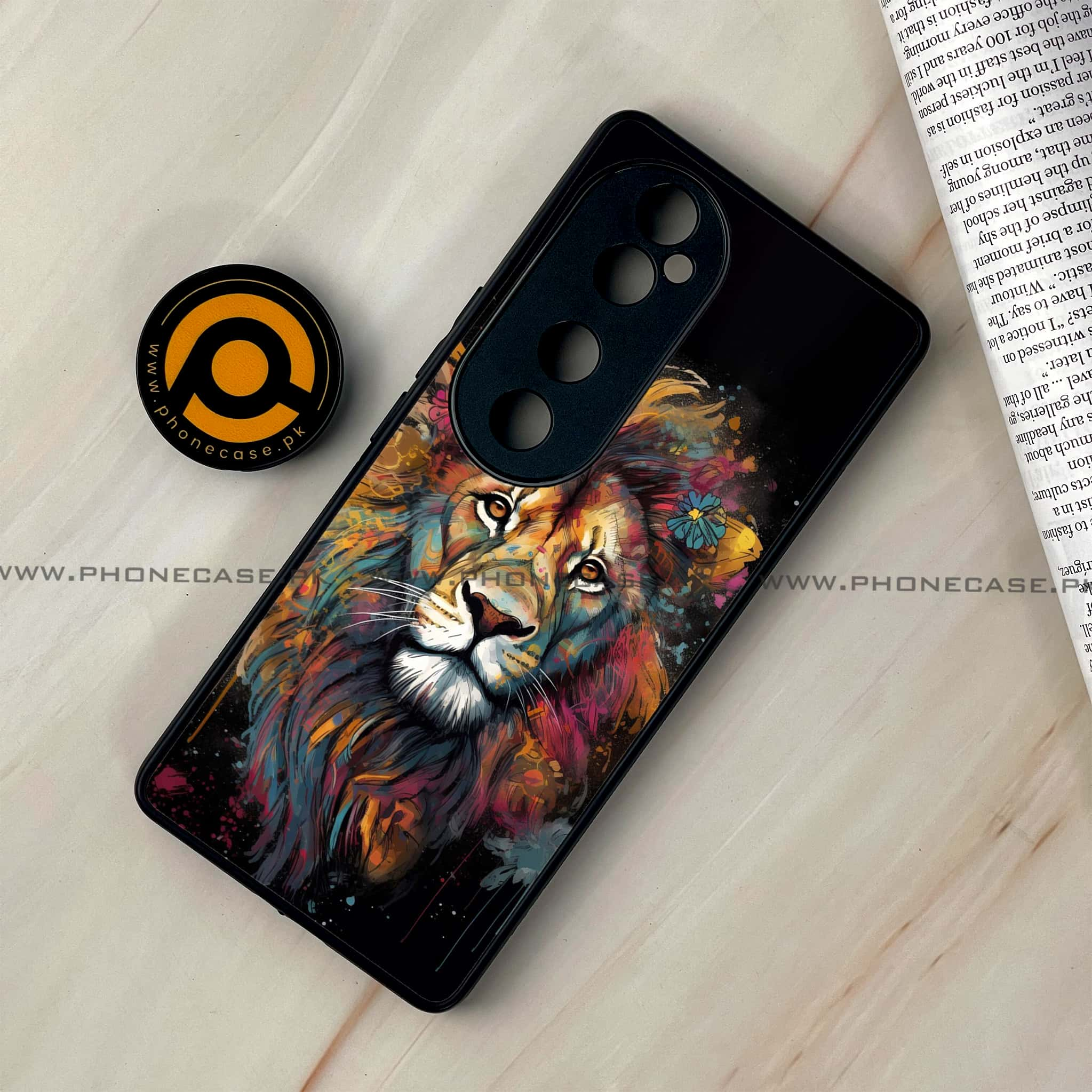 Vivo V40 - Tiger 2.0 Series - Premium Printed Glass soft Bumper shock Proof Case