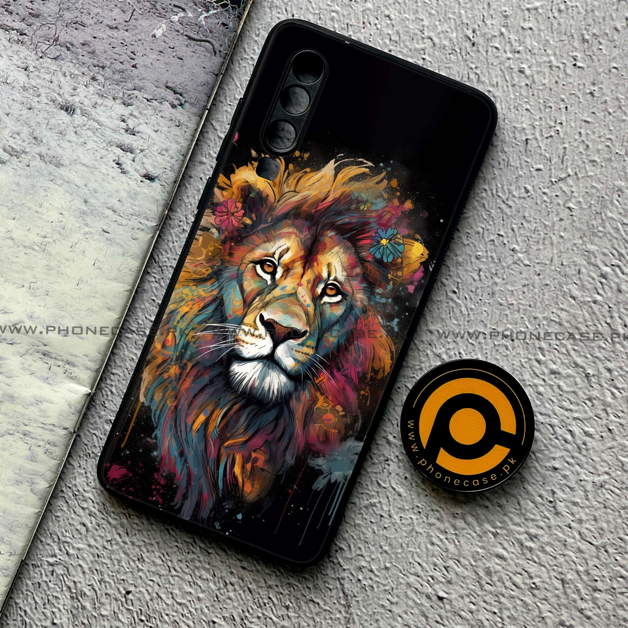 Huawei P30 - Tiger 2.0 Series - Premium Printed Glass soft Bumper shock Proof Case