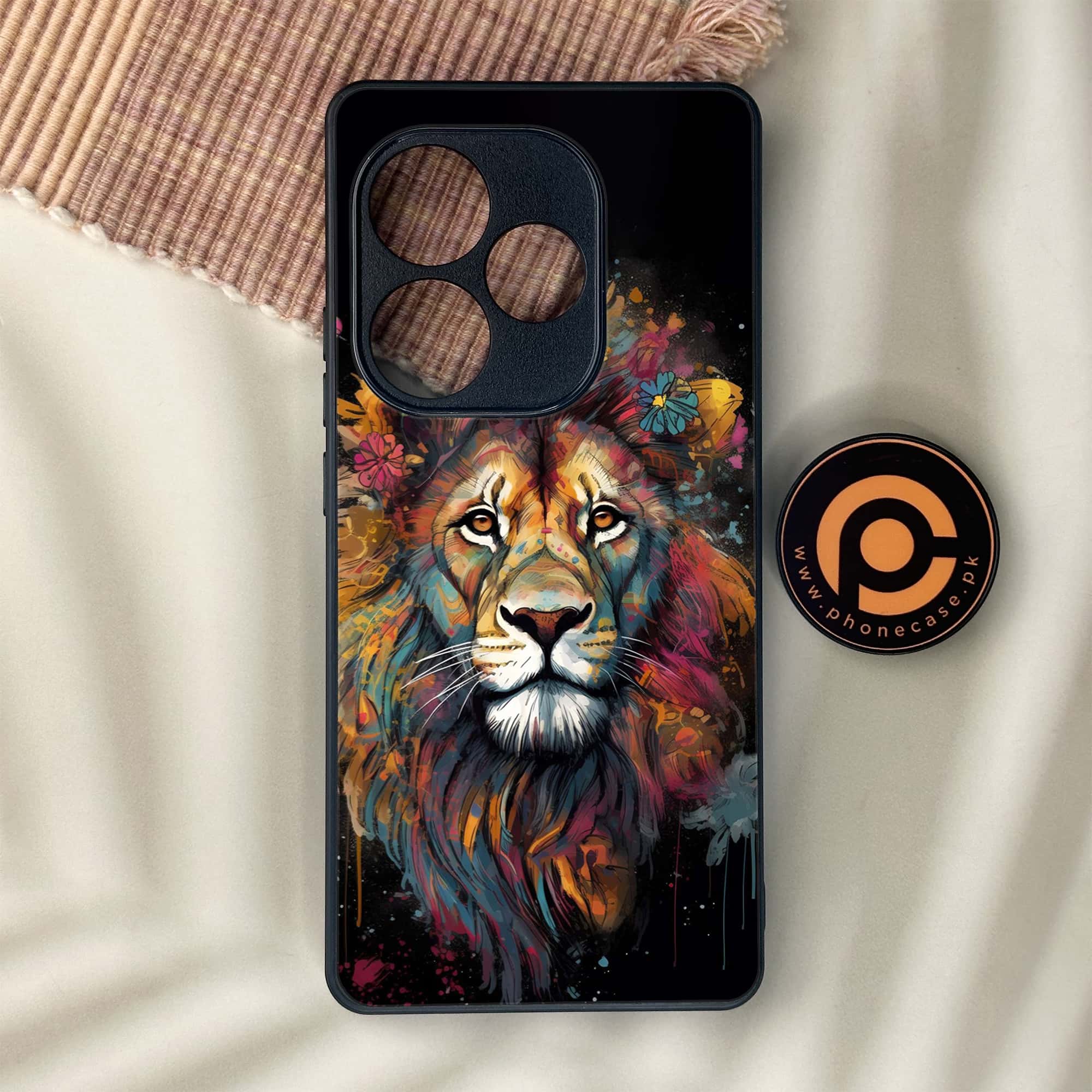 Realme GT 6 - Tiger 2.0 Series - Premium Metal Printed soft Bumper shock Proof Case