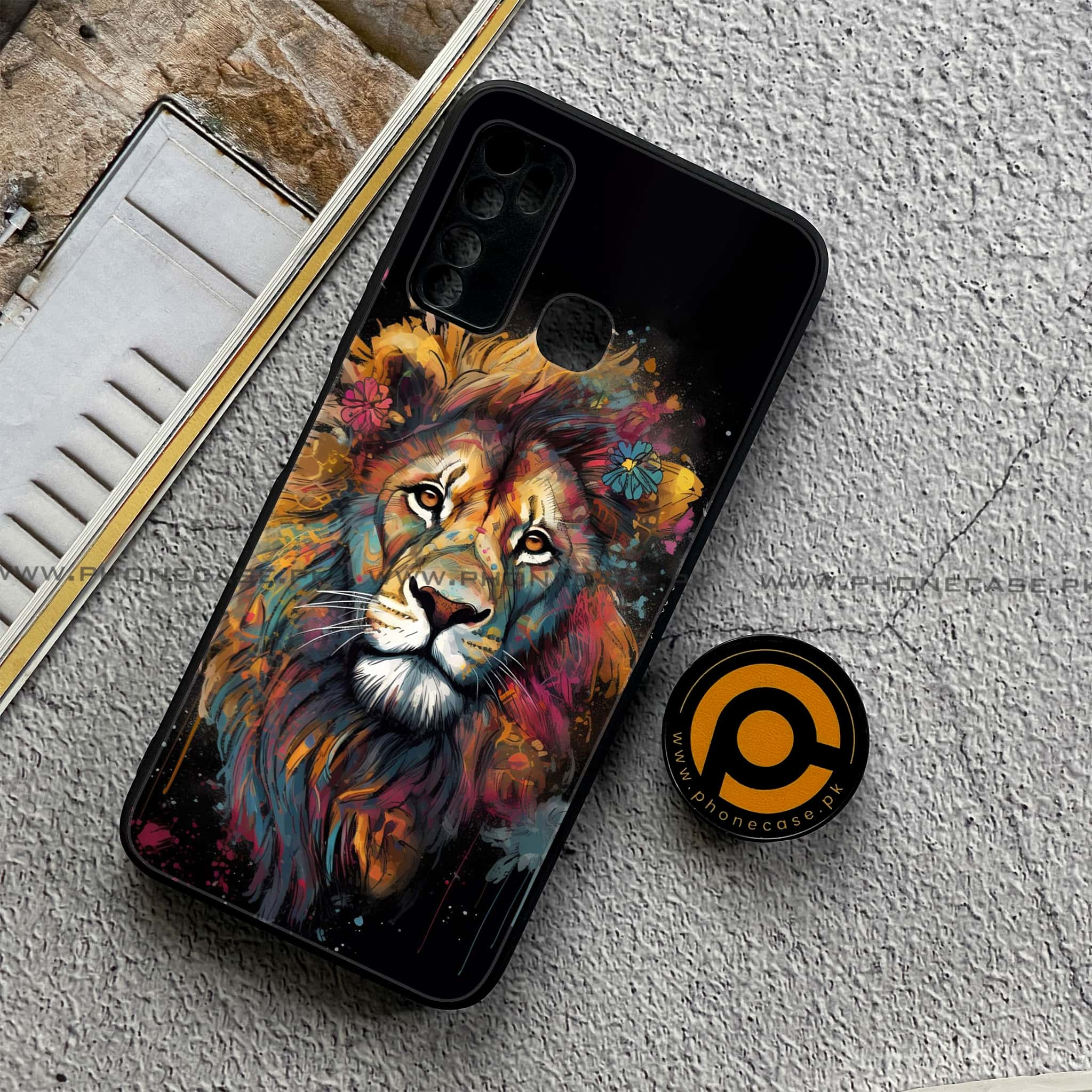 Infinix Note 7 Lite - Tiger 2.0 Series - Premium Printed Metal soft Bumper shock Proof Case