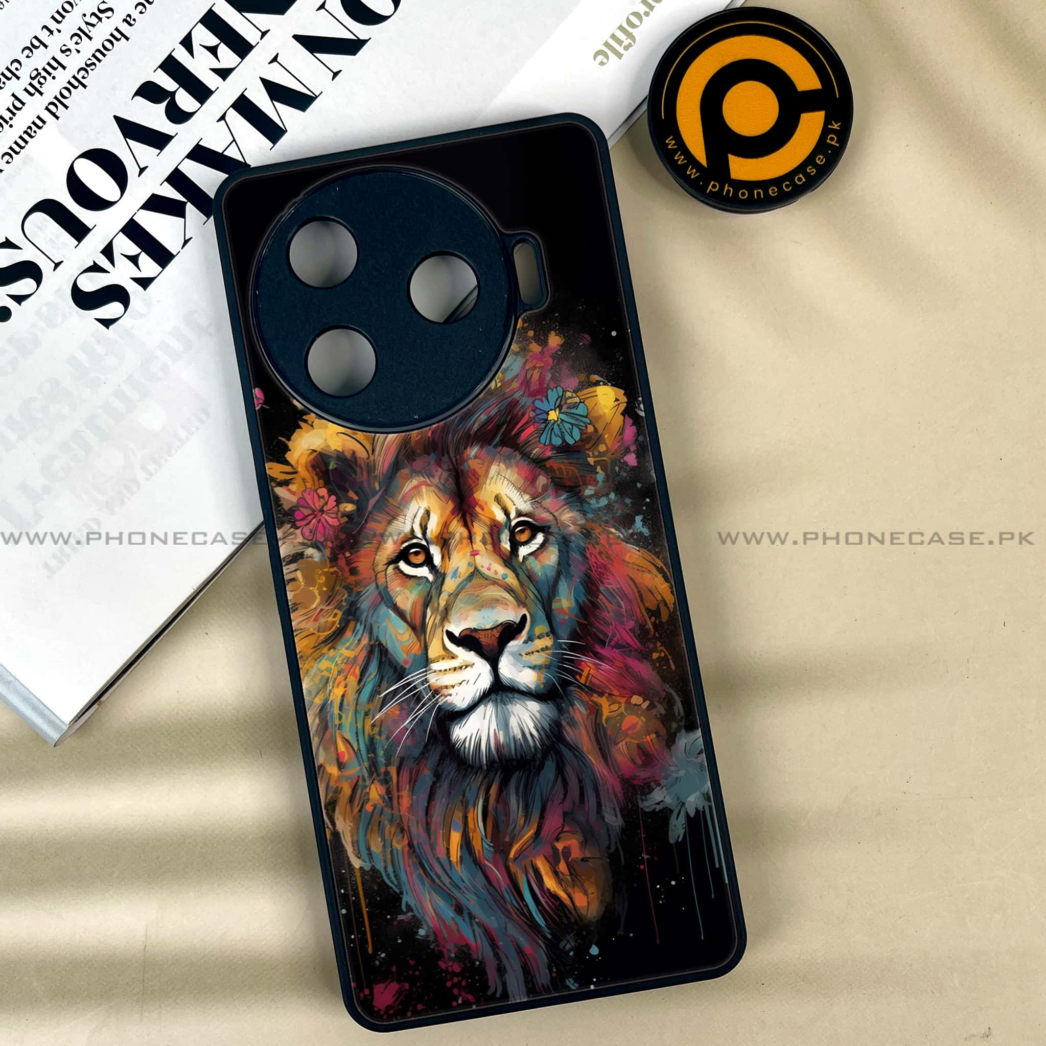 Tecno Camon 30 Pro - Tiger 2.0 Series - Premium Printed Glass soft Bumper shock Proof Case