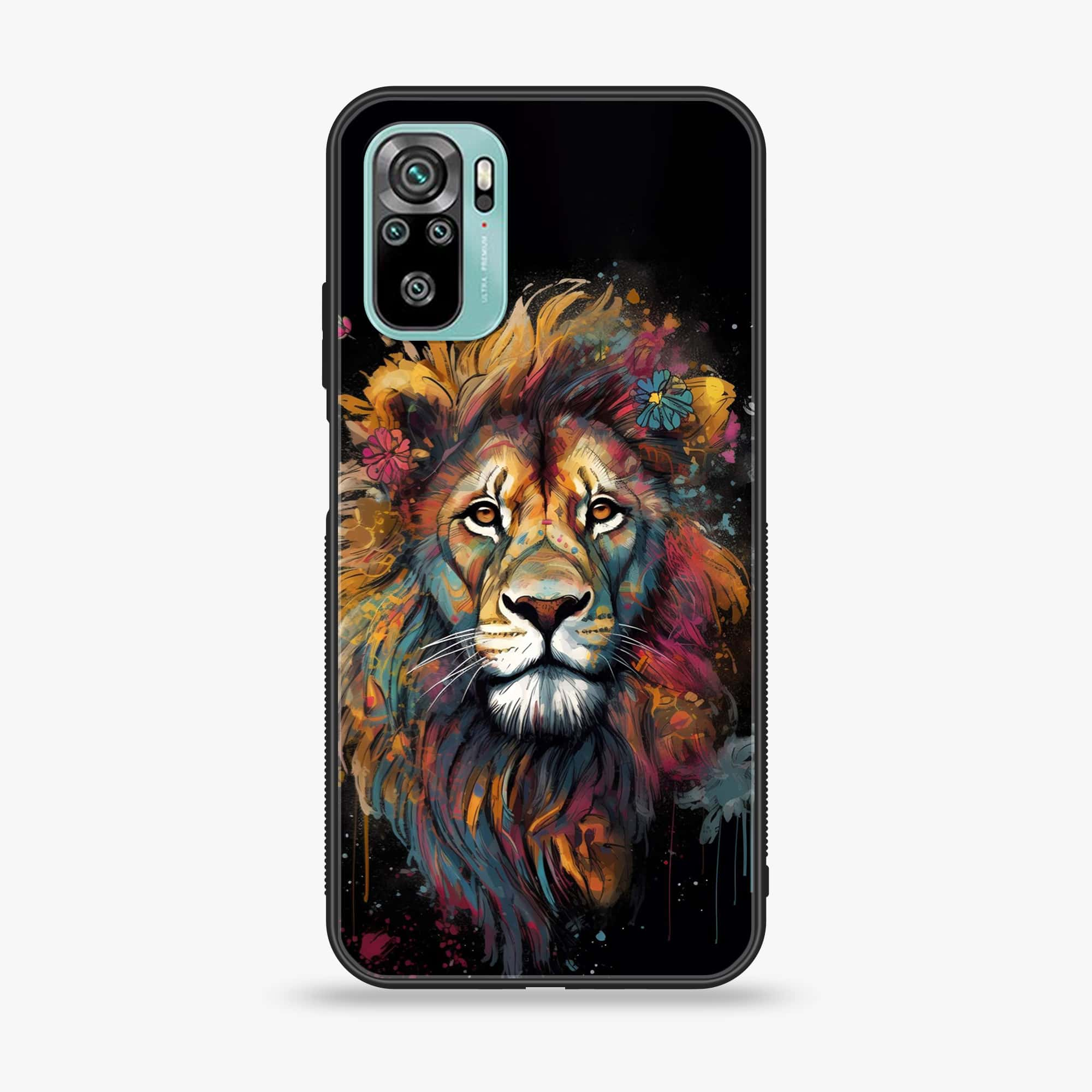 Xiaomi Redmi Note 10 - Tiger 2.0 Series - Premium Printed Glass soft Bumper shock Proof Case