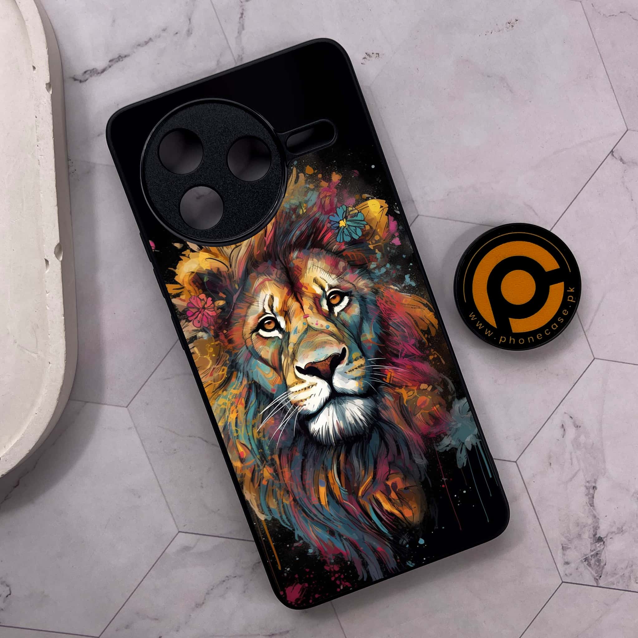 Xiaomi Poco F7 Pro 5G - Tiger 2.0 Series - Premium Metal Printed soft Bumper shock Proof Case