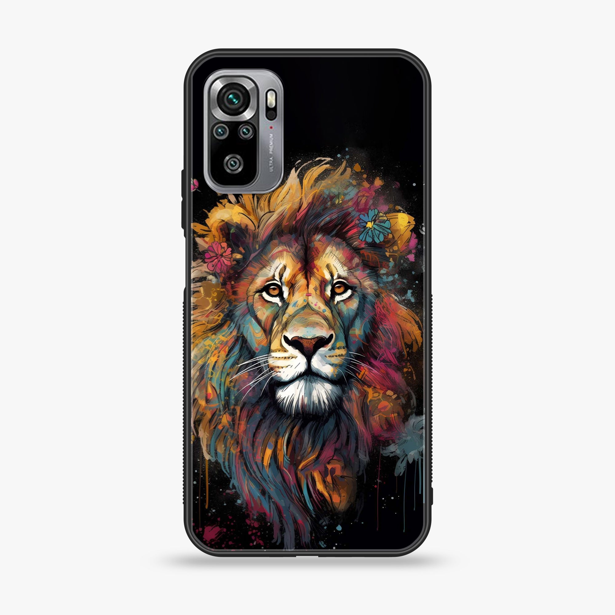 Xiaomi Redmi Note 10S- Tiger 2.0 Series - Premium Printed Glass soft Bumper shock Proof Case