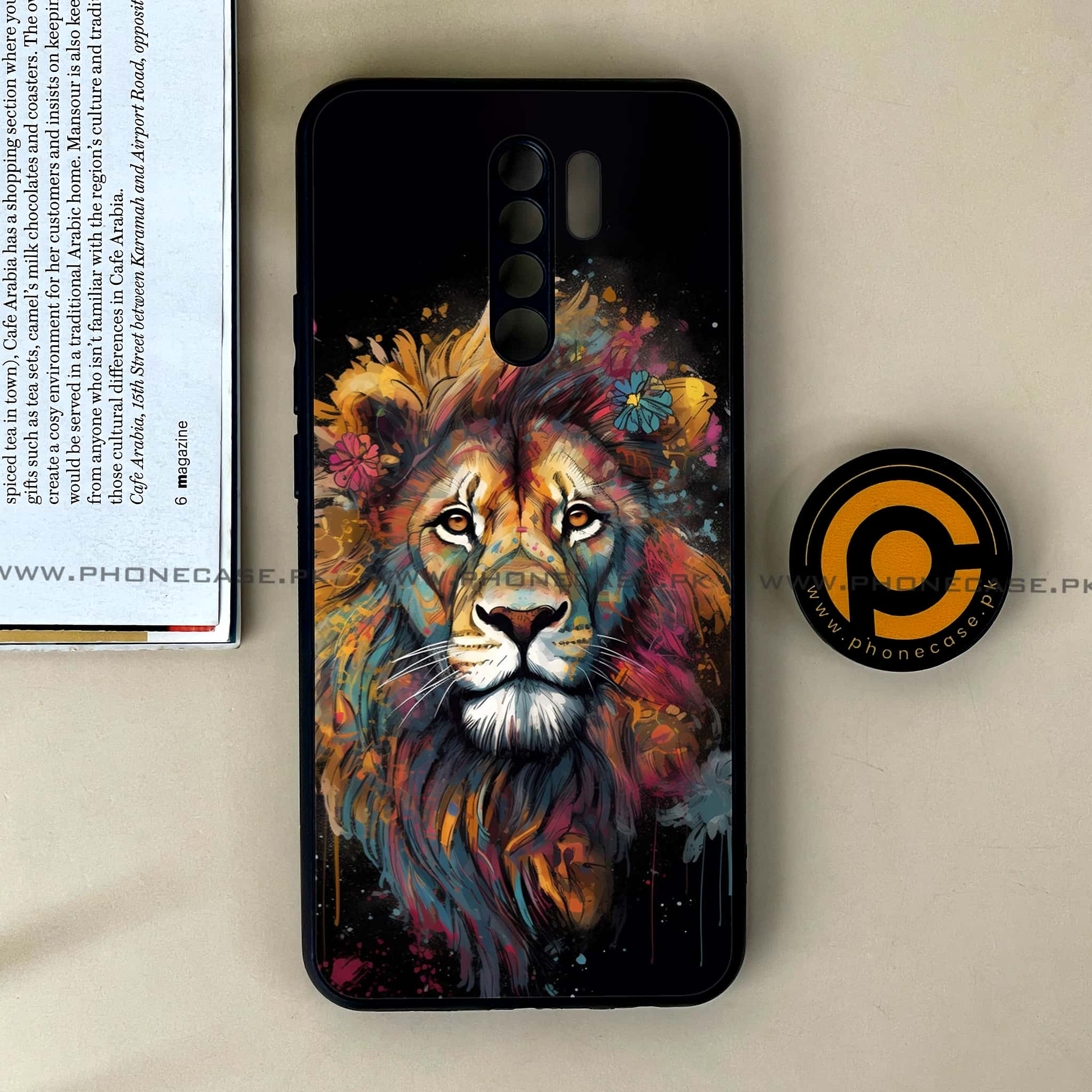 Xiaomi Redmi 9 - Tiger 2.0 Series - Premium Printed Glass soft Bumper shock Proof Case