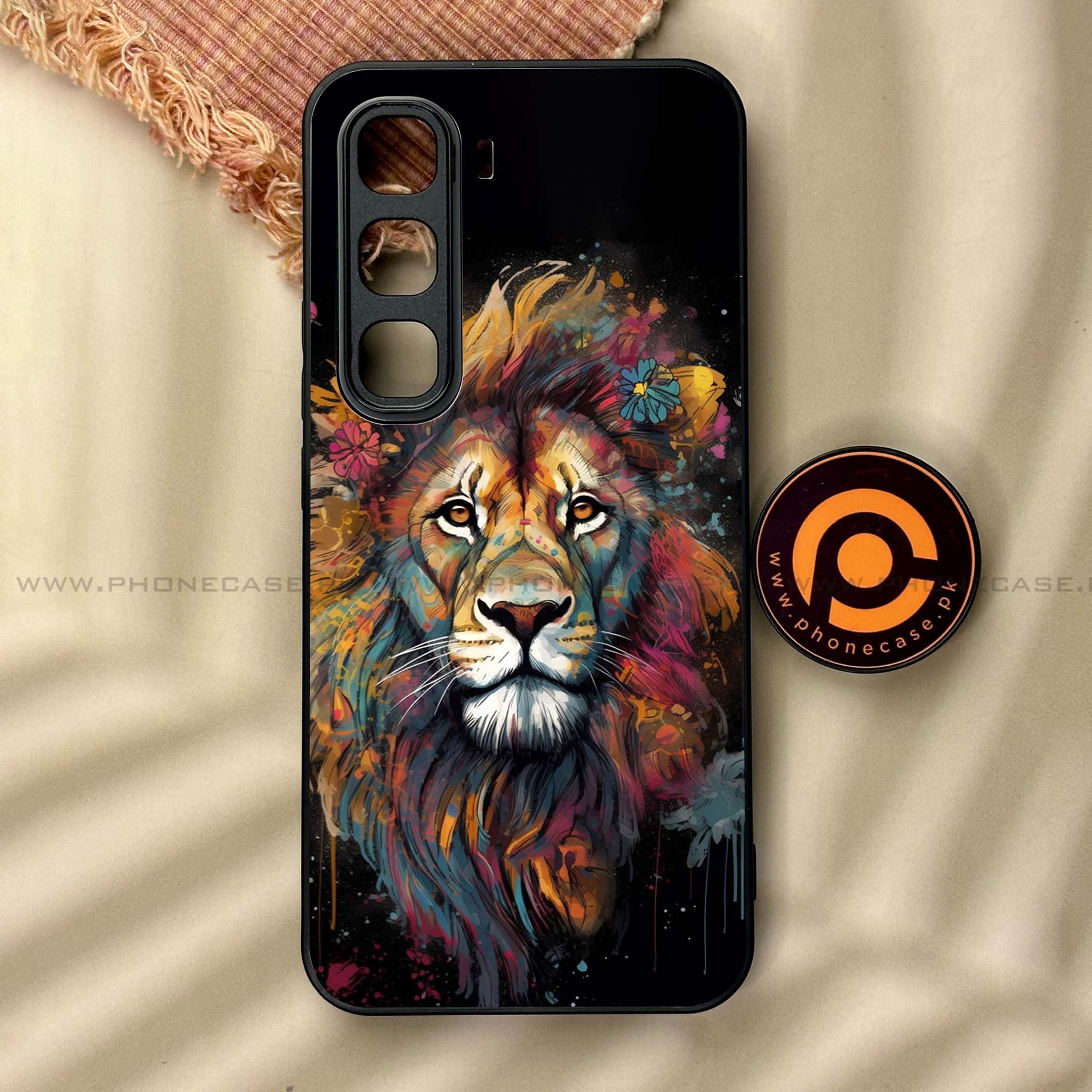 Infinix Hot 60 Pro - Tiger 2.0 Series - Premium Metal Printed soft Bumper shock Proof Case