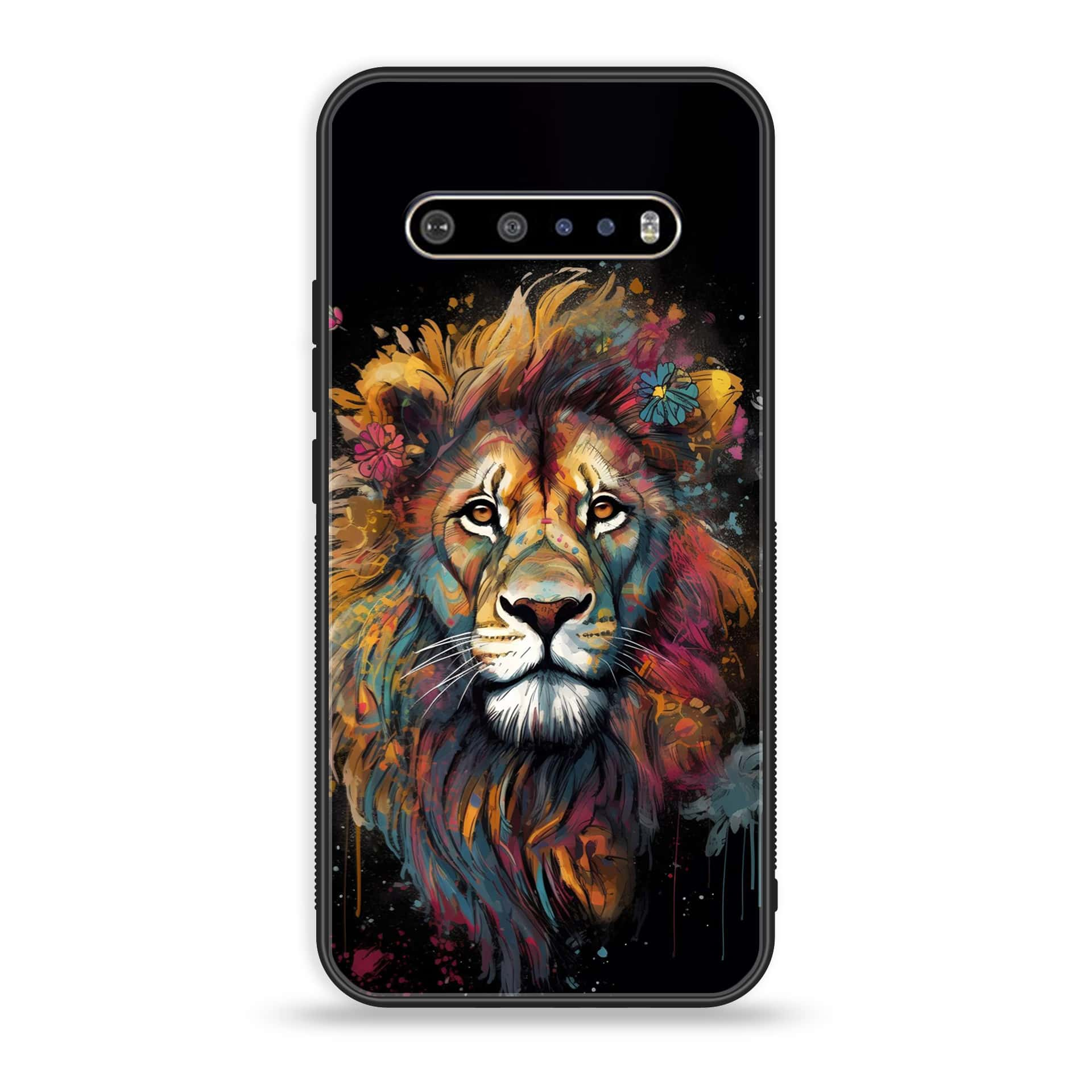 LG V60 Tiger 2.0 Series Premium Printed Glass soft Bumper shock Proof Case