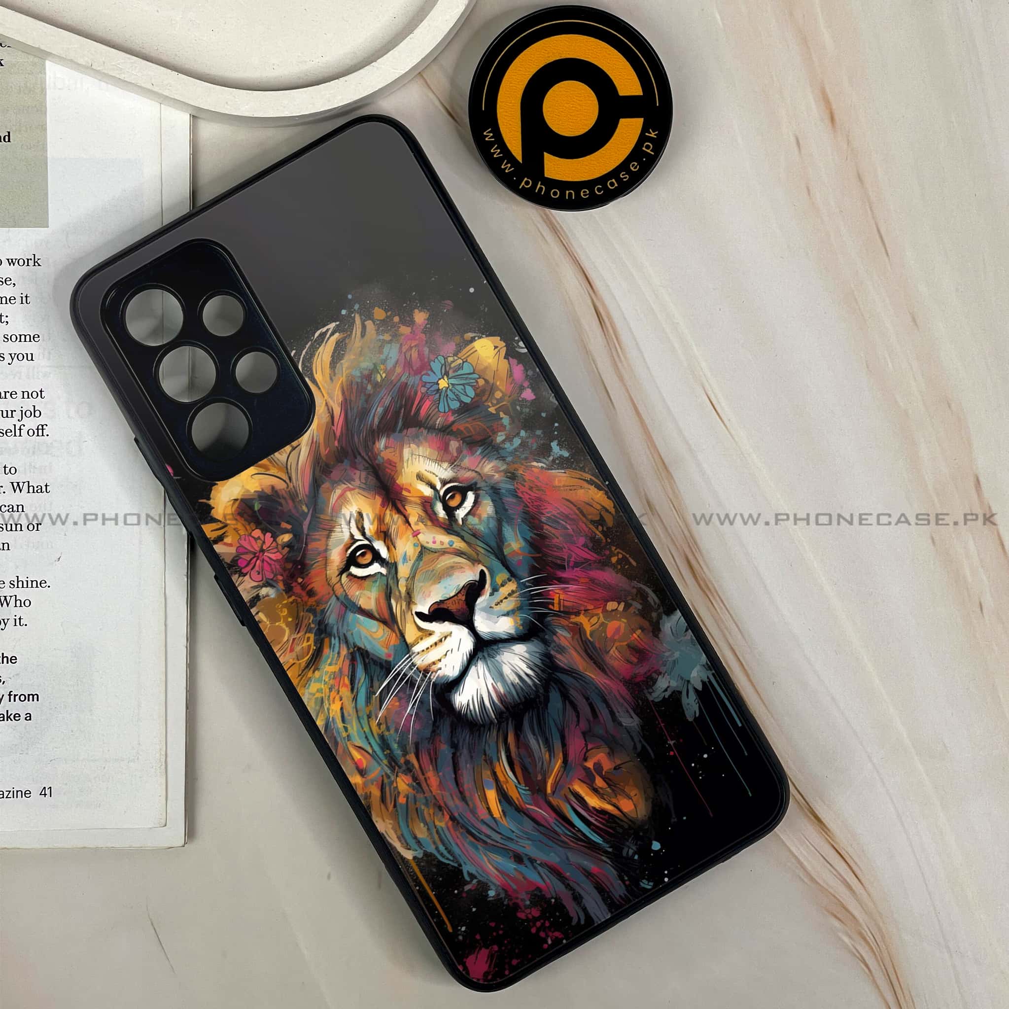 Samsung Galaxy A13 - Tiger 2.0 Series - Premium Printed Glass soft Bumper shock Proof Case