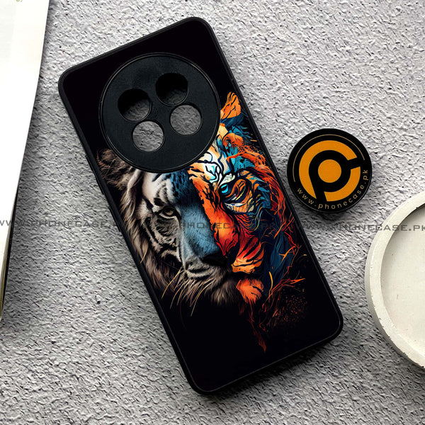 Realme 13 Pro Plus - Tiger 2.0 Series  - Premium Printed Metal soft Bumper shock Proof Case