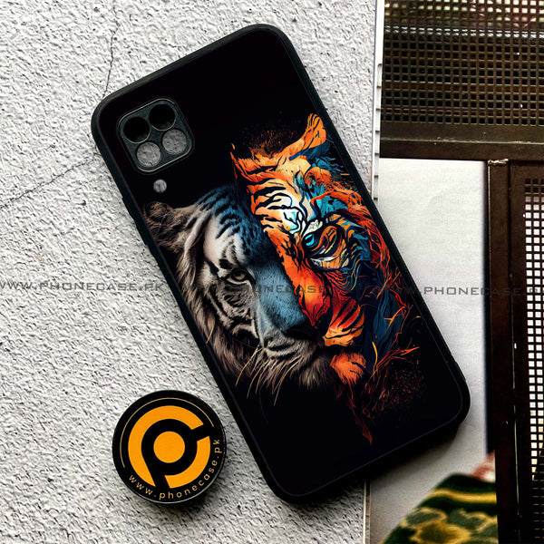 Huawei P40 Lite - Tiger 2.0 Series - Premium Printed Glass soft Bumper shock Proof Case